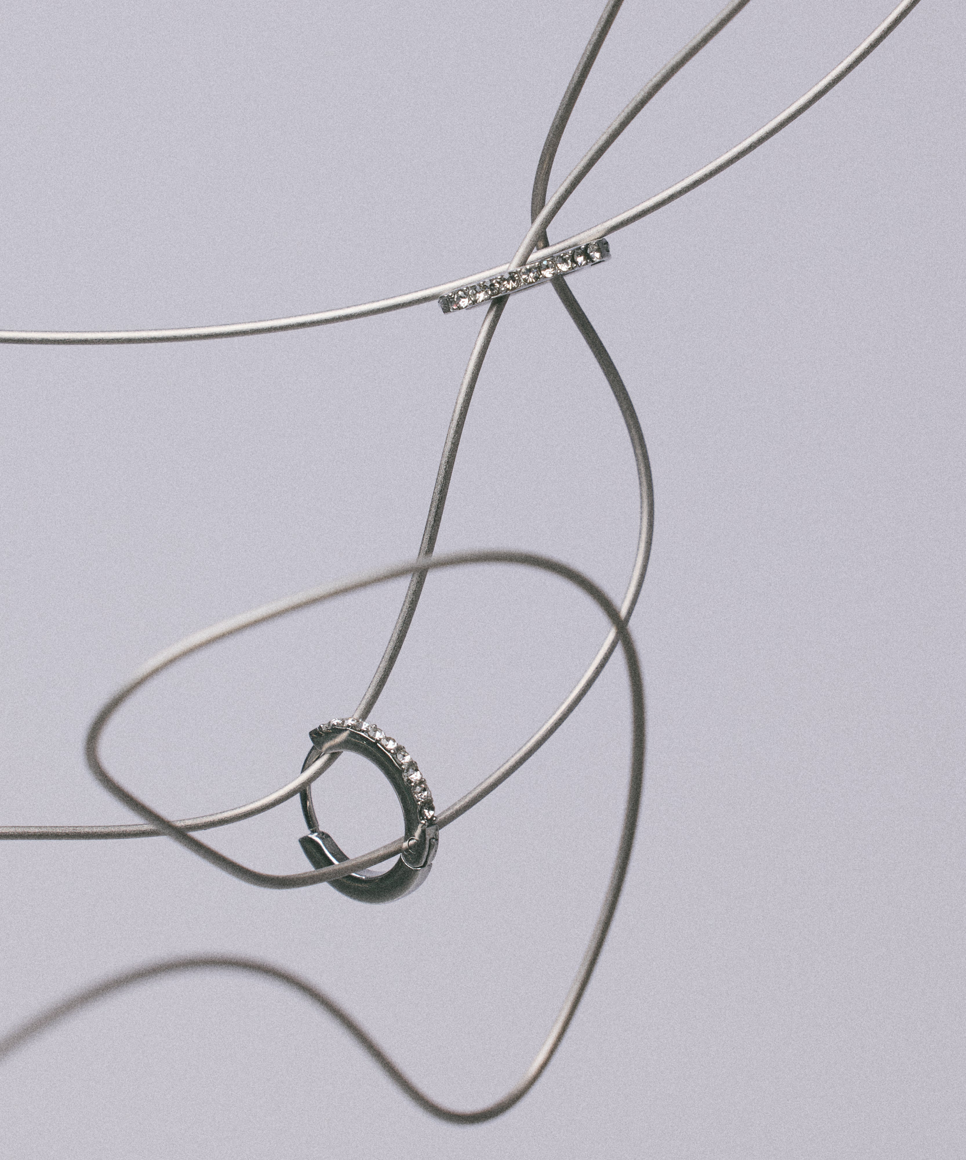 シルバー ジルコニアフープピアス 金属アレルギー対応 サージカルステンレス