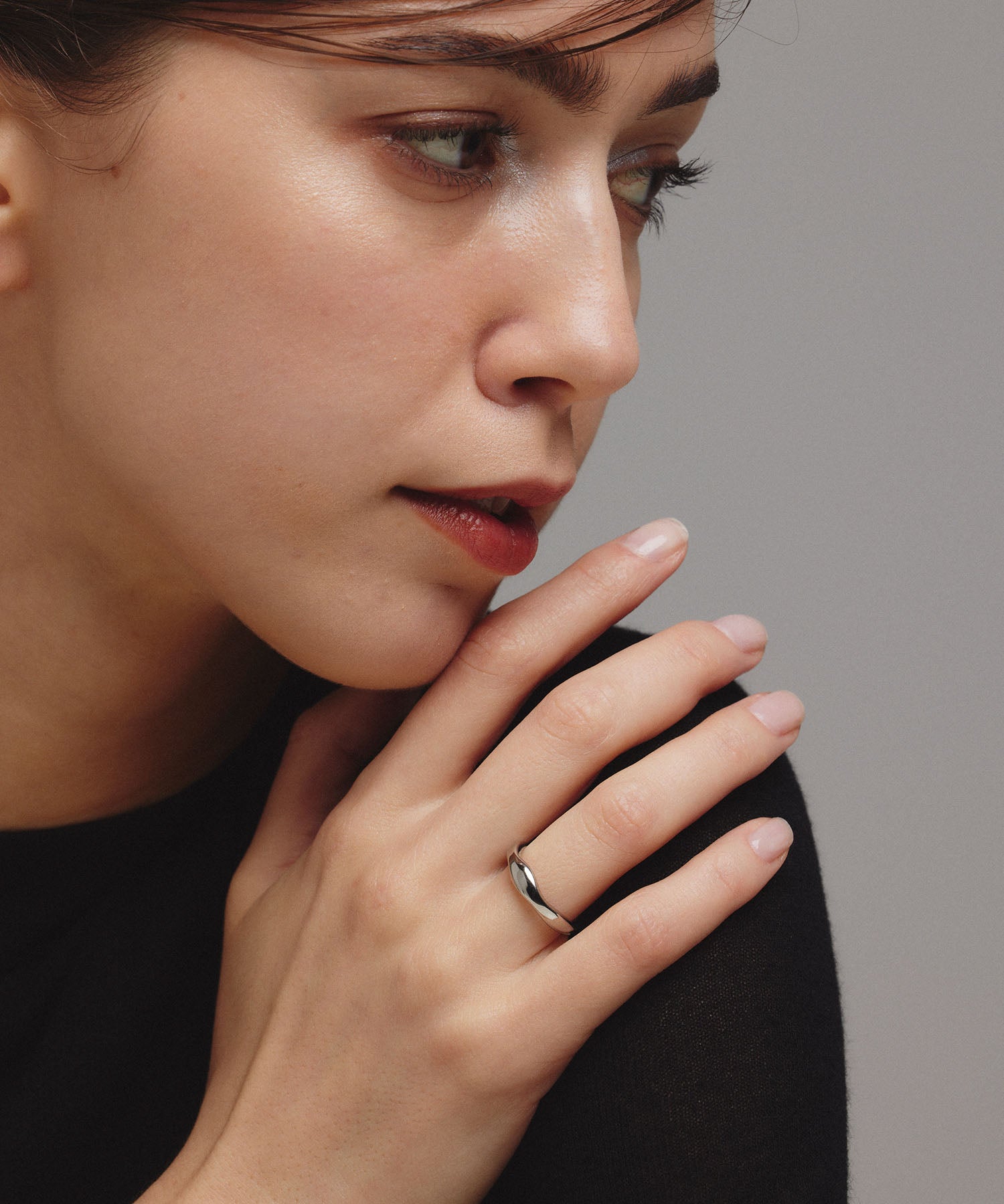 シルバー ネジレリング 金属アレルギー対応 サージカルステンレス