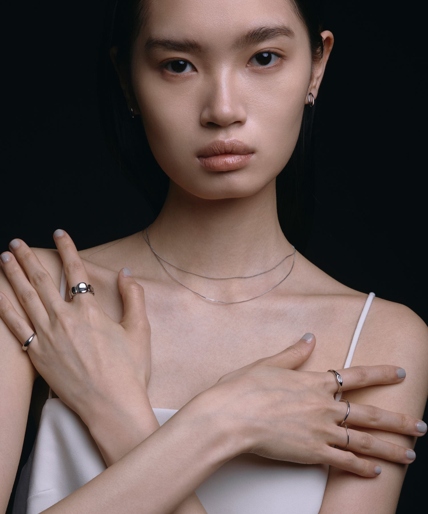 【展覽產品(預定三月底出貨】[銀色石鏈環