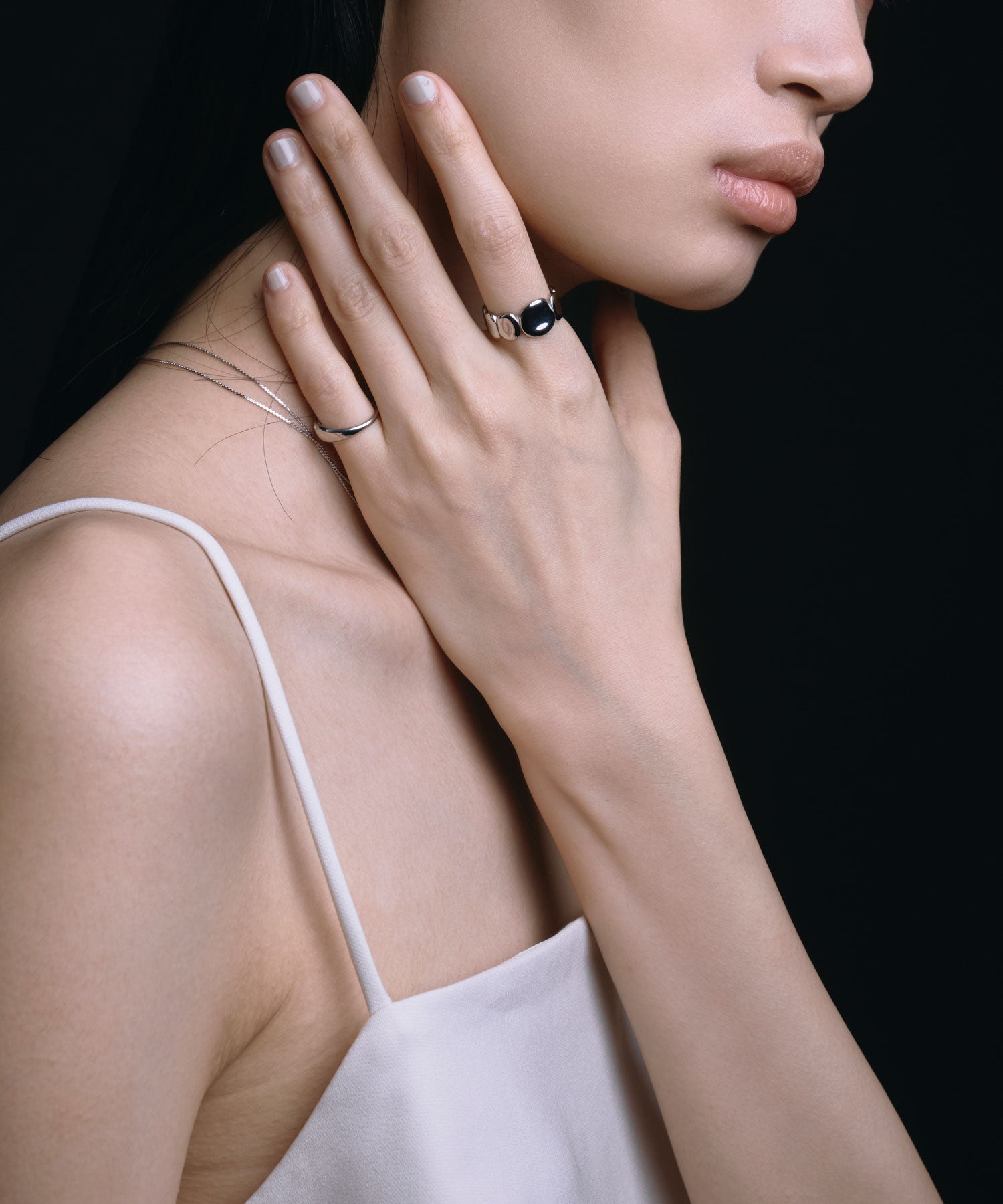 【展覽產品(預定三月底出貨】[銀色石鏈環