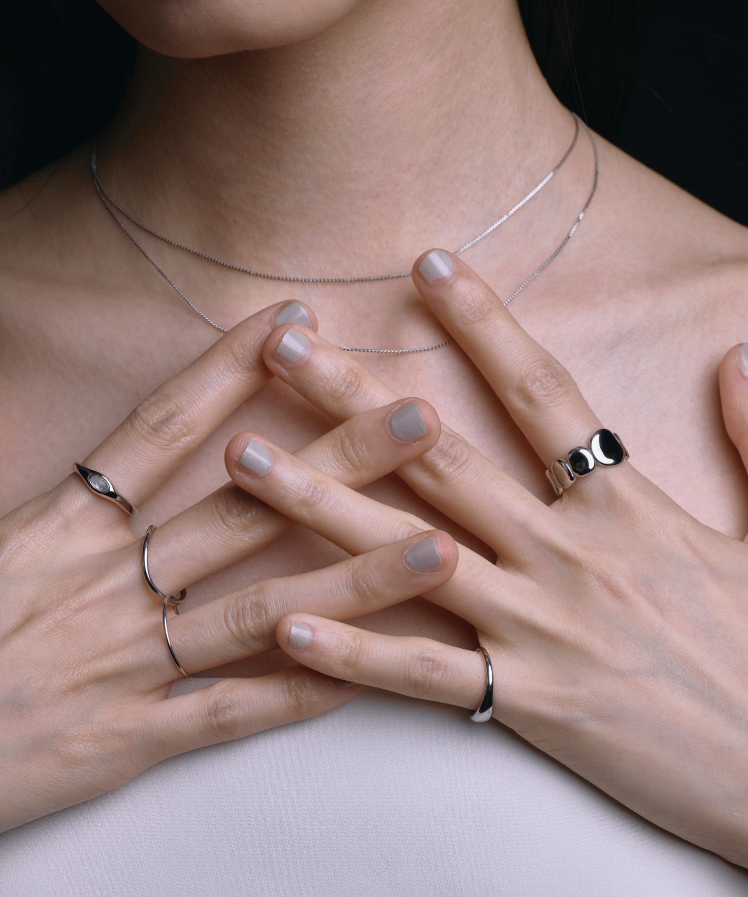 【展覽產品(預定三月底出貨】[銀色石鏈環