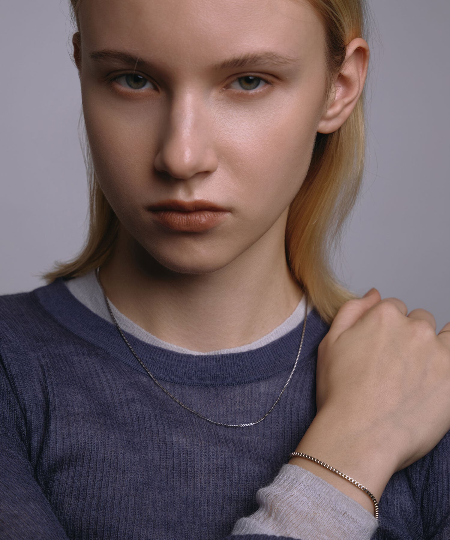 ☆希少【新品・未使用】WEB PEARL 15ポンド シルバー]ボックスチェーンネックレス