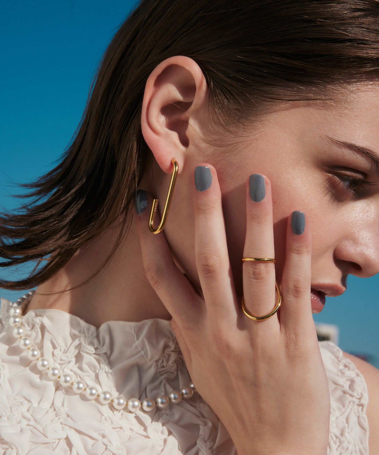 ゴールド ブリッジリング 金属アレルギー対応 サージカルステンレス