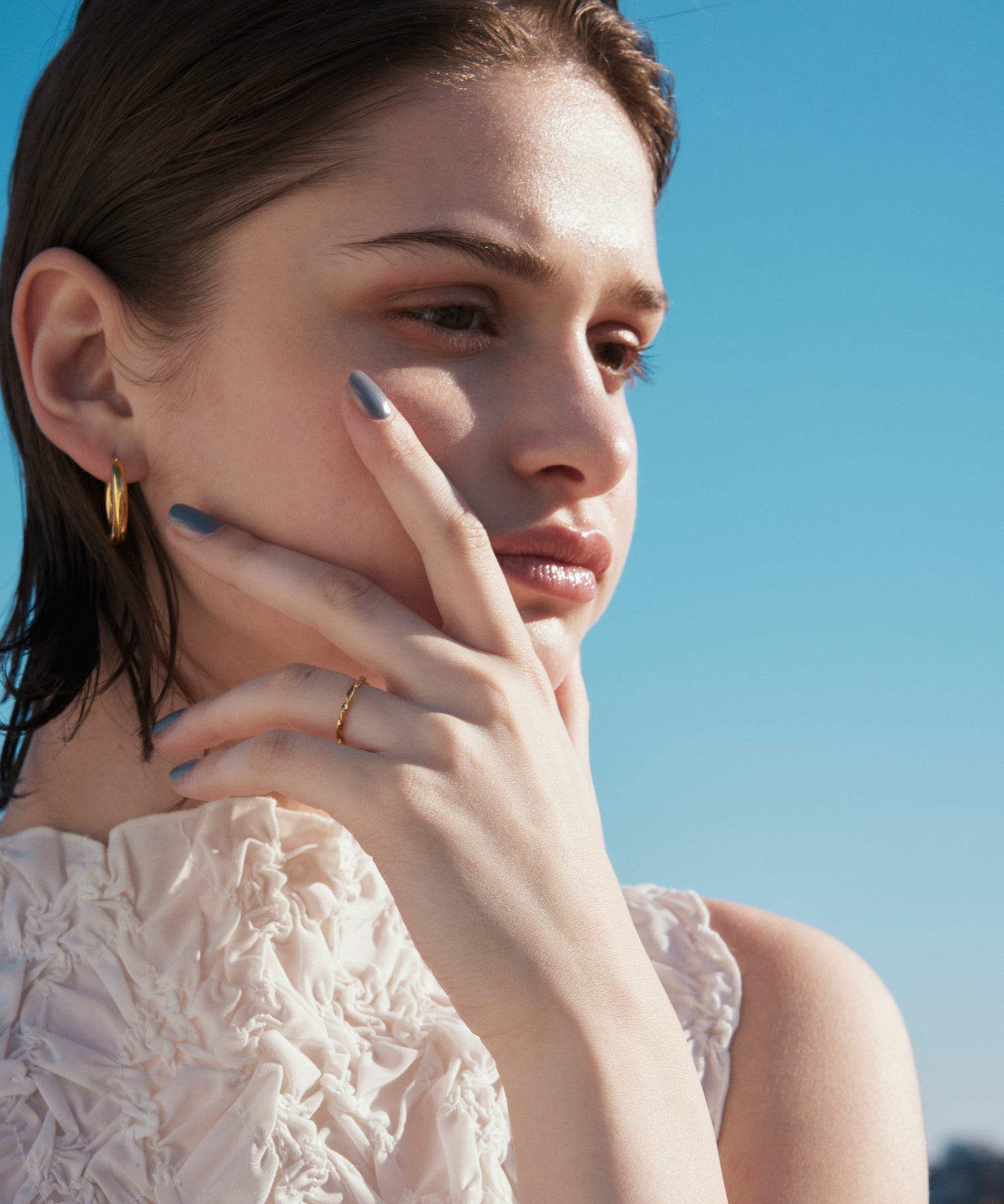 ゴールド ブロードリング 金属アレルギー対応 サージカルステンレス