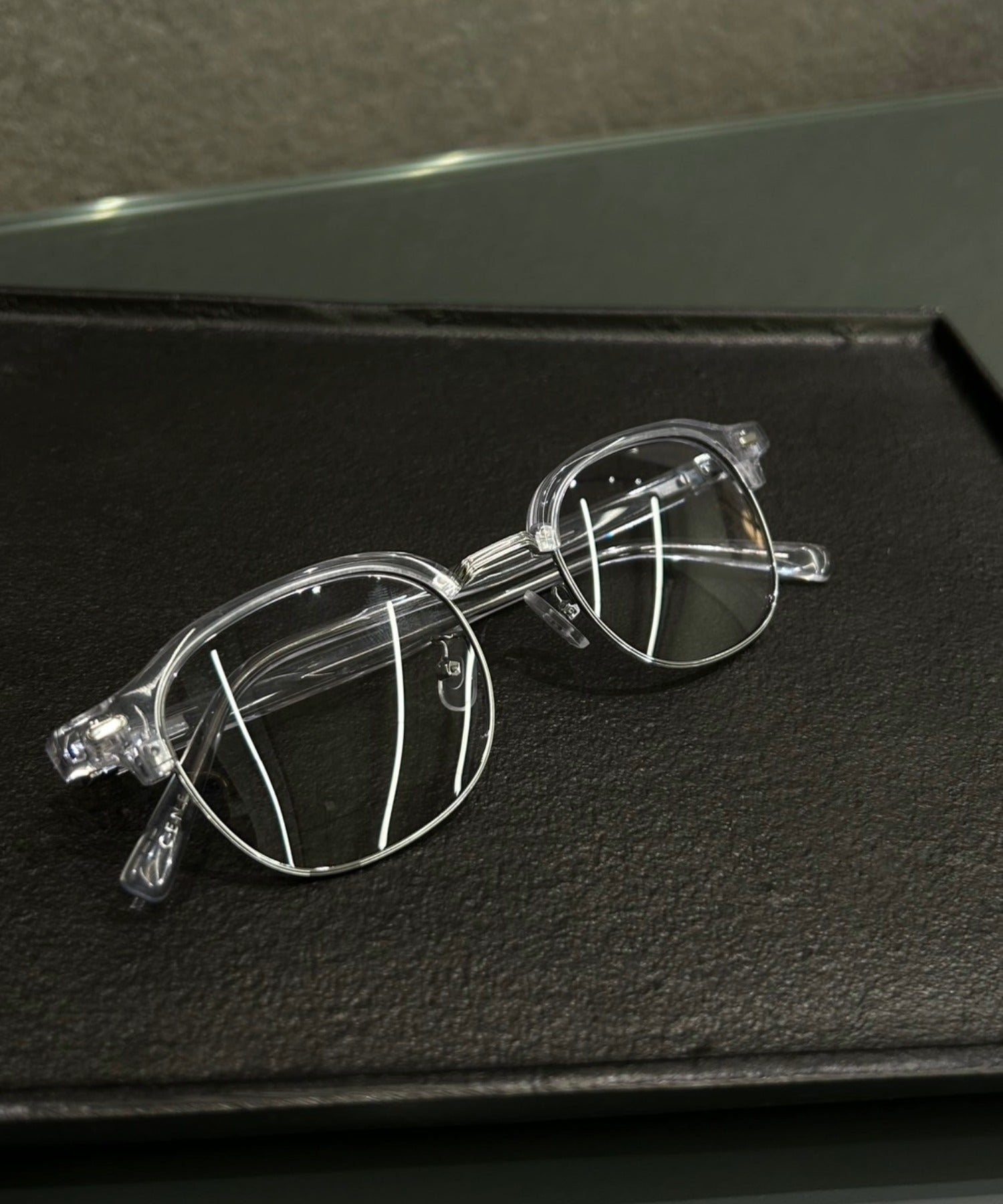 クラシックブローアイウェア サングラス クリア 金属アレルギー対応 サージカルステンレス