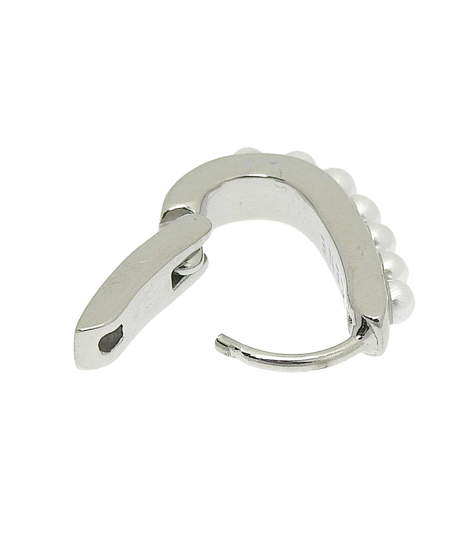 【展覽產品(預定三月底出貨】[銀色穀物珍珠耳環