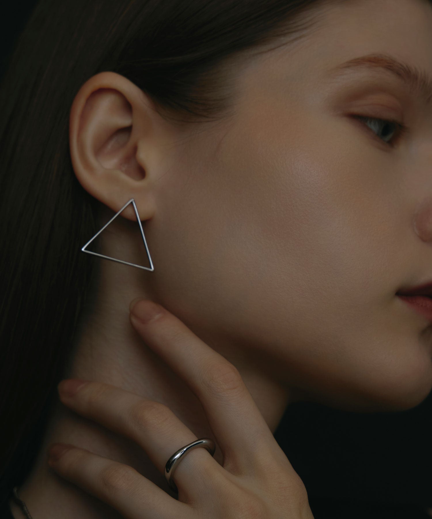 ライントライアドピアス シルバー 金属アレルギー対応 サージカルステンレス