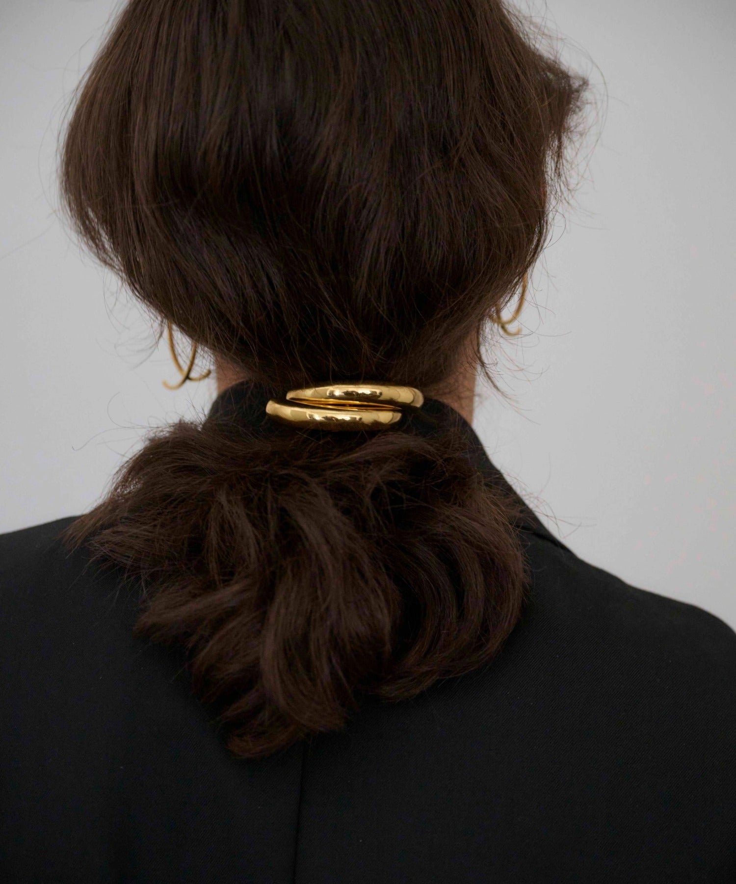 スタックパイプカフ ヘアアクセサリー  ゴールド 金属アレルギー対応 サージカルステンレス