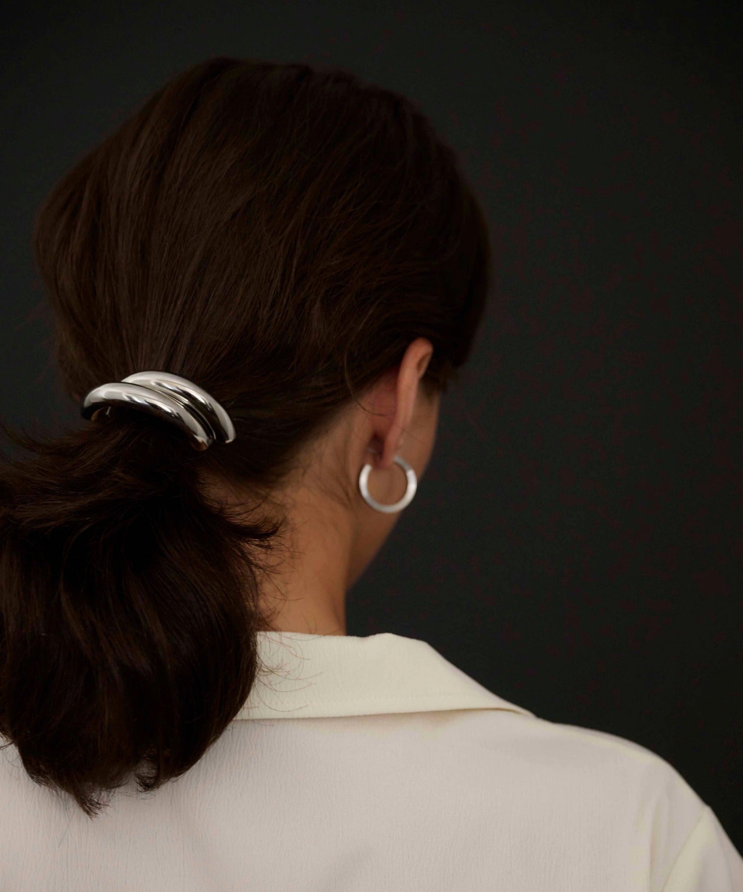 スタックパイプカフ ヘアアクセサリー  シルバー 金属アレルギー対応 サージカルステンレス