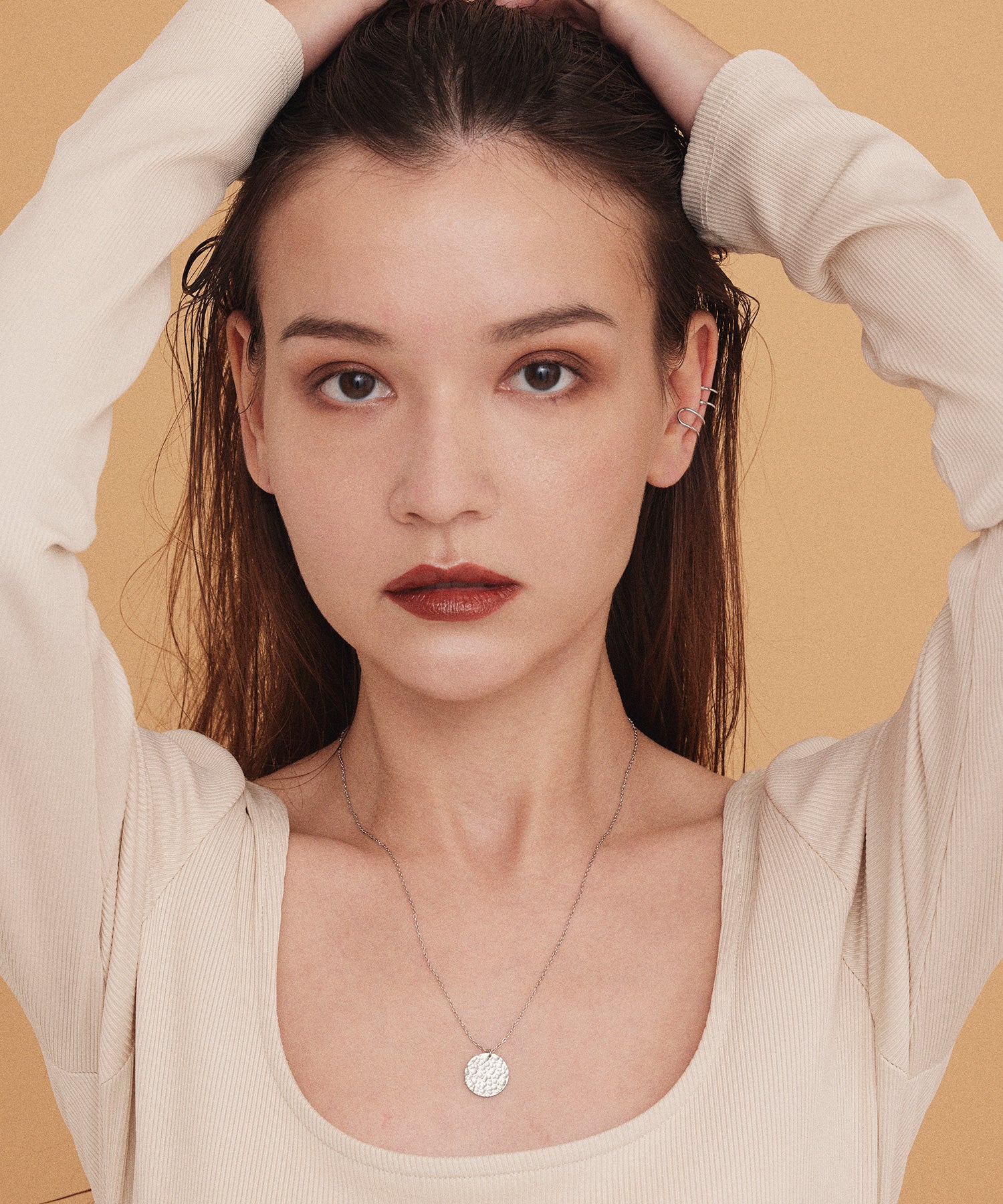 シルバー コインネックレス 金属アレルギー対応 サージカルステンレス