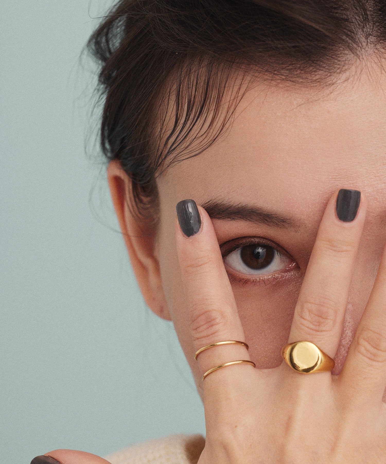 ゴールド ダブルスリムラインリング 金属アレルギー対応 サージカルステンレス