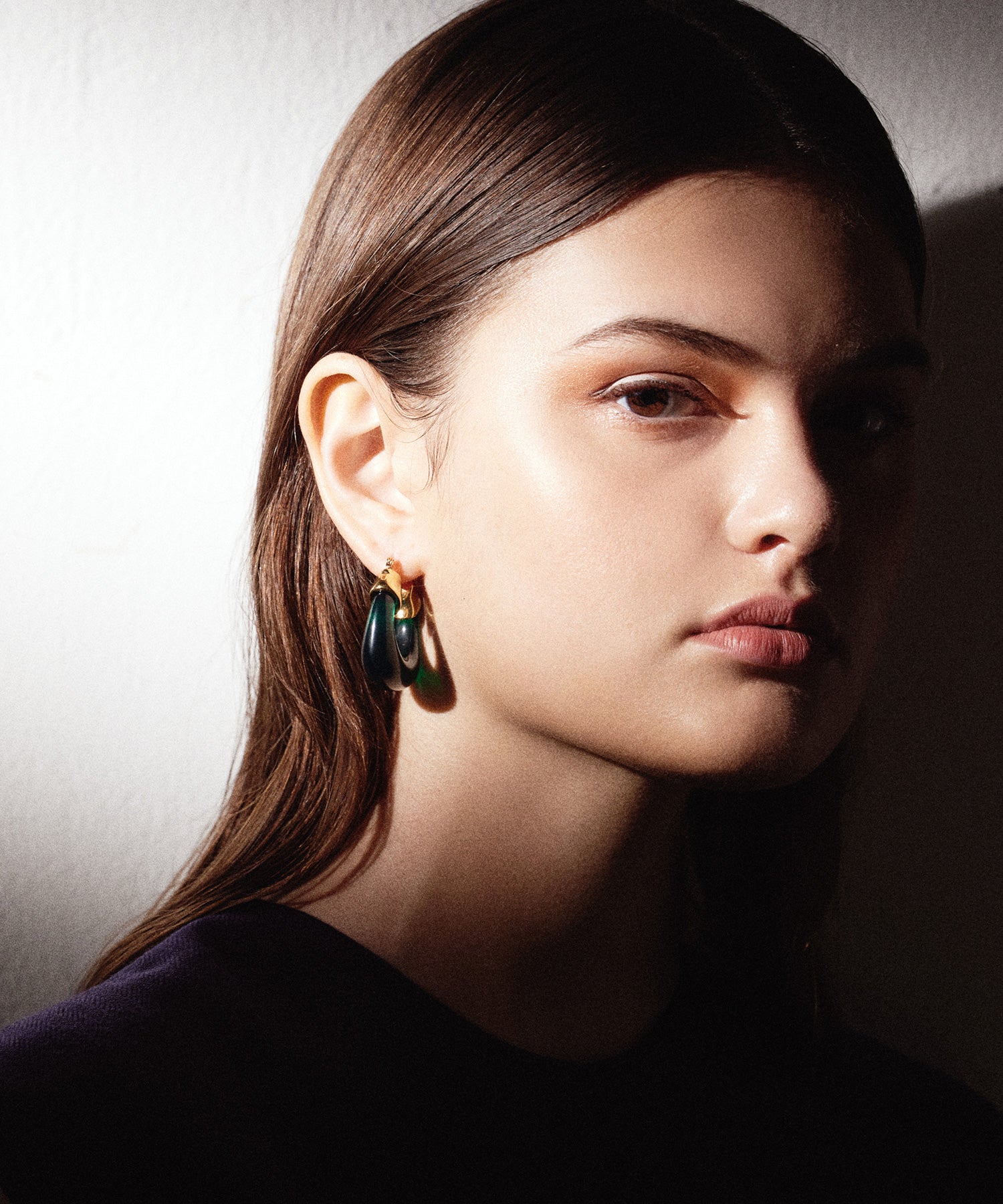 グリーン  カラークリアフープ 金属アレルギー対応 サージカルステンレス