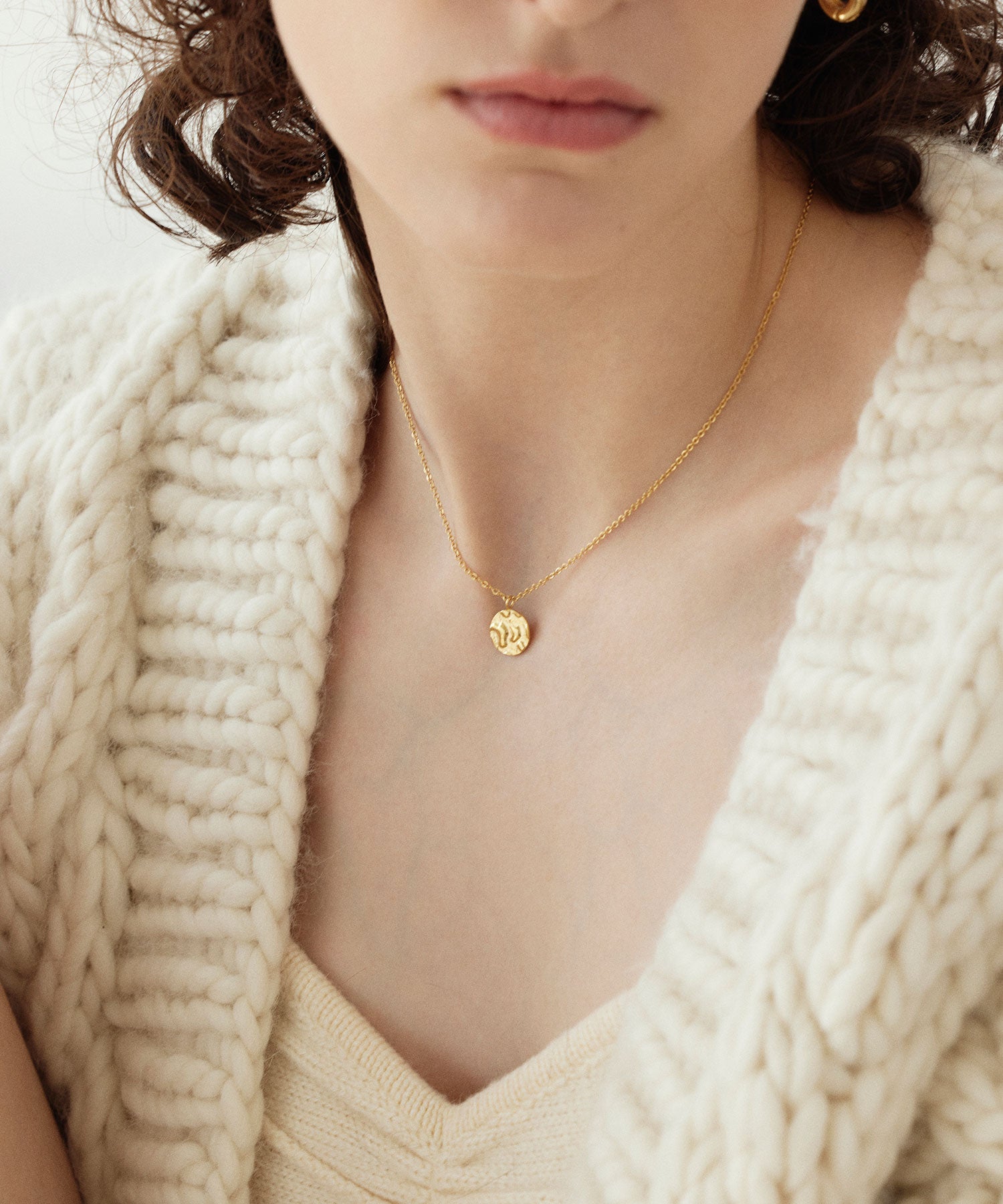 ゴールド プレートネックレス 金属アレルギー対応 サージカルステンレス