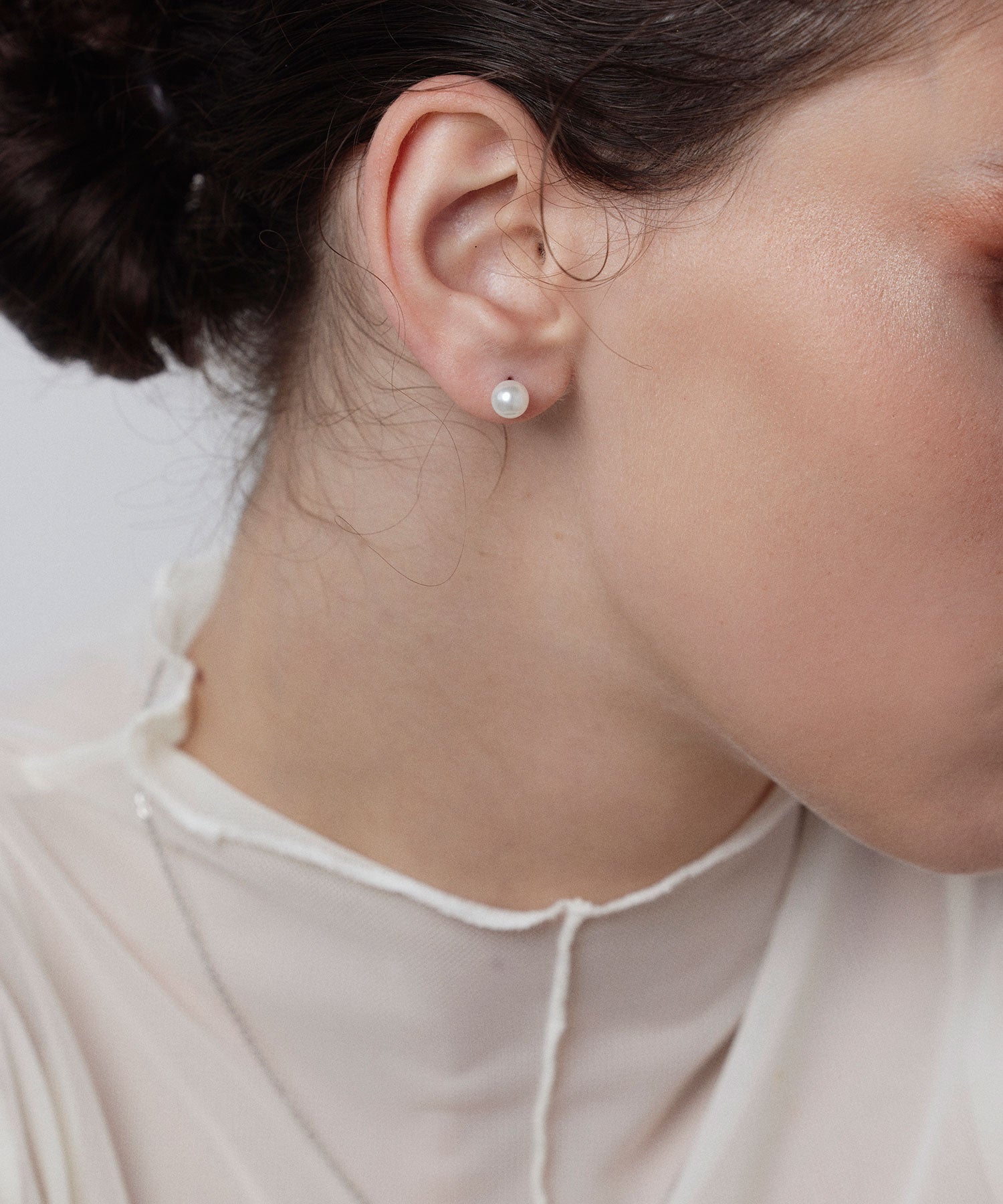 シルバー パールピアス 金属アレルギー対応 サージカルステンレス