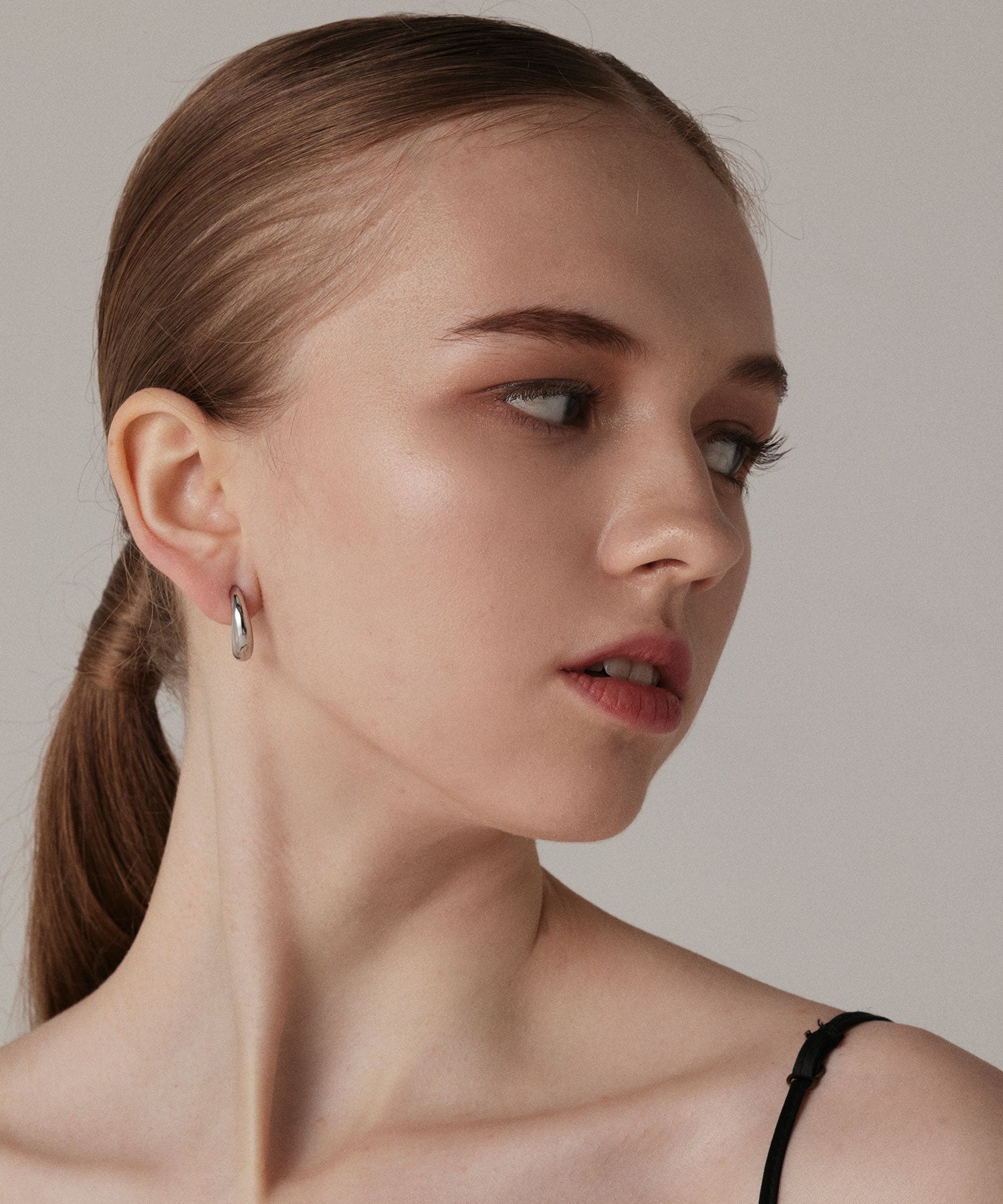 シルバー シャイニングムーンピアス 金属アレルギー対応 サージカルステンレス