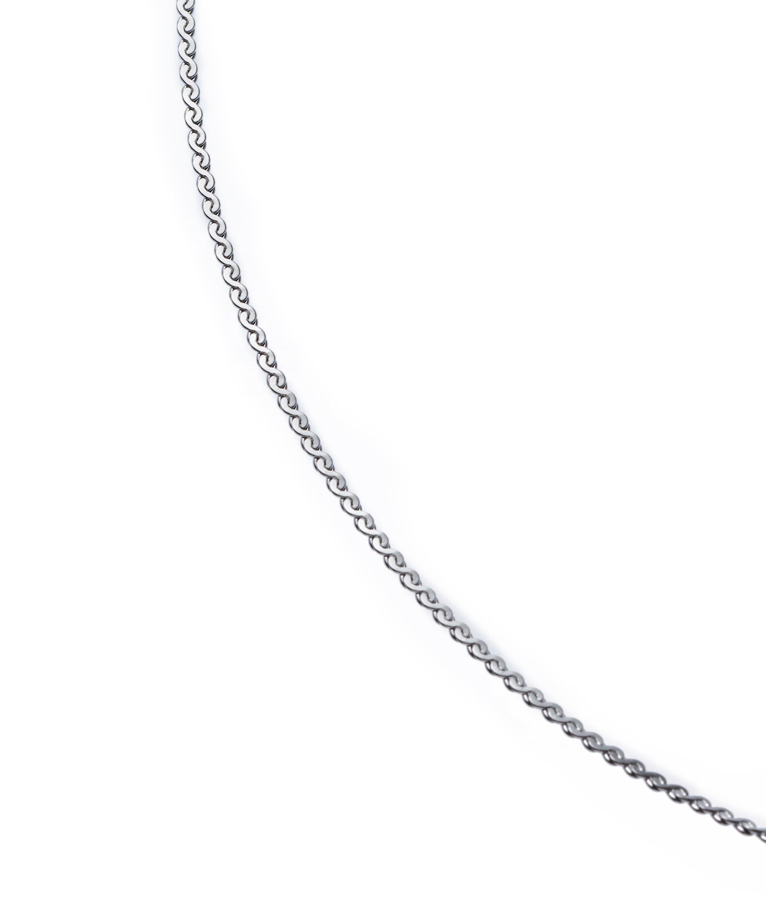 [Silver] Twist Snake Chain Necklace/34cm