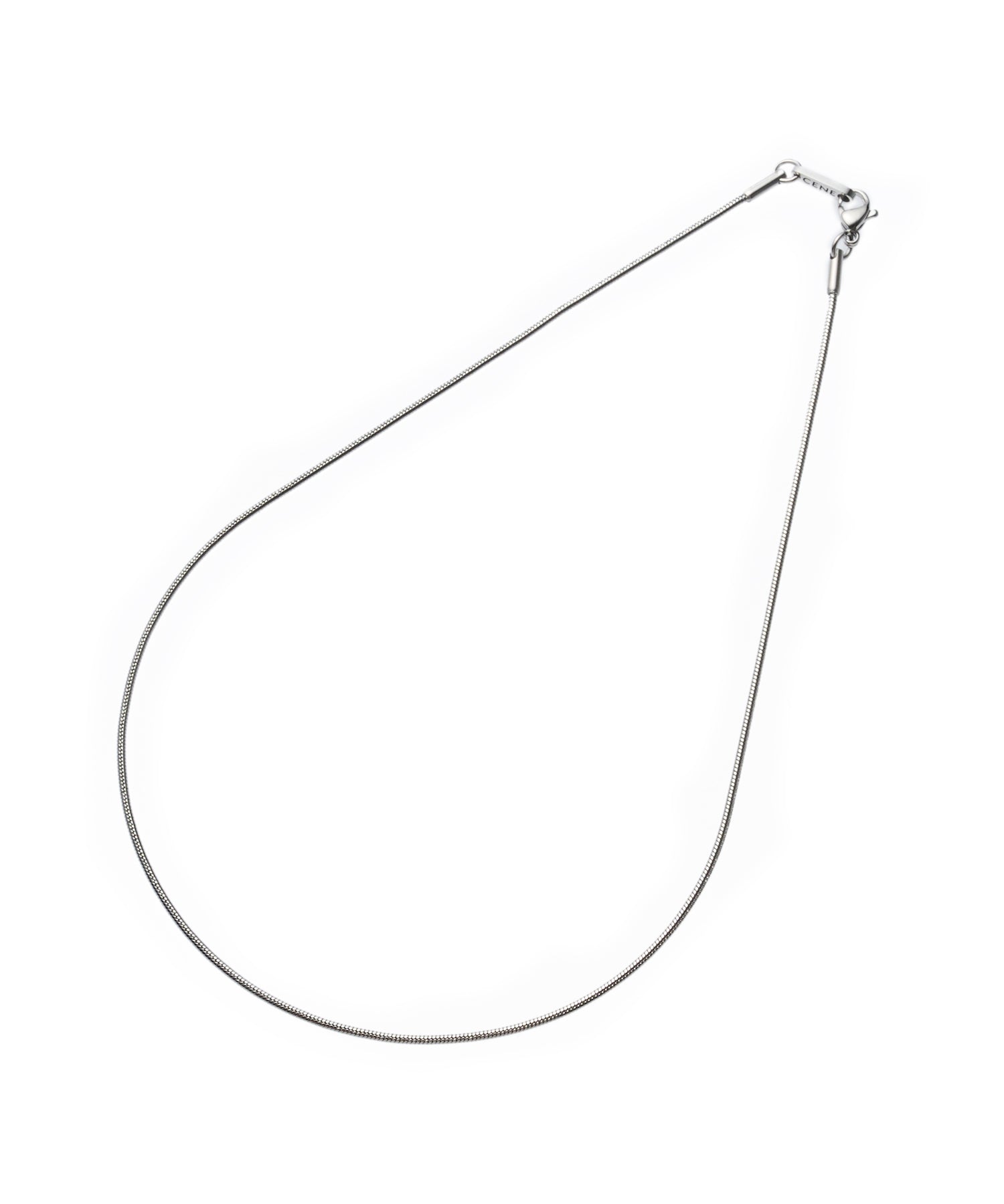 [Silver] 1mm snake chain necklace/34cm
