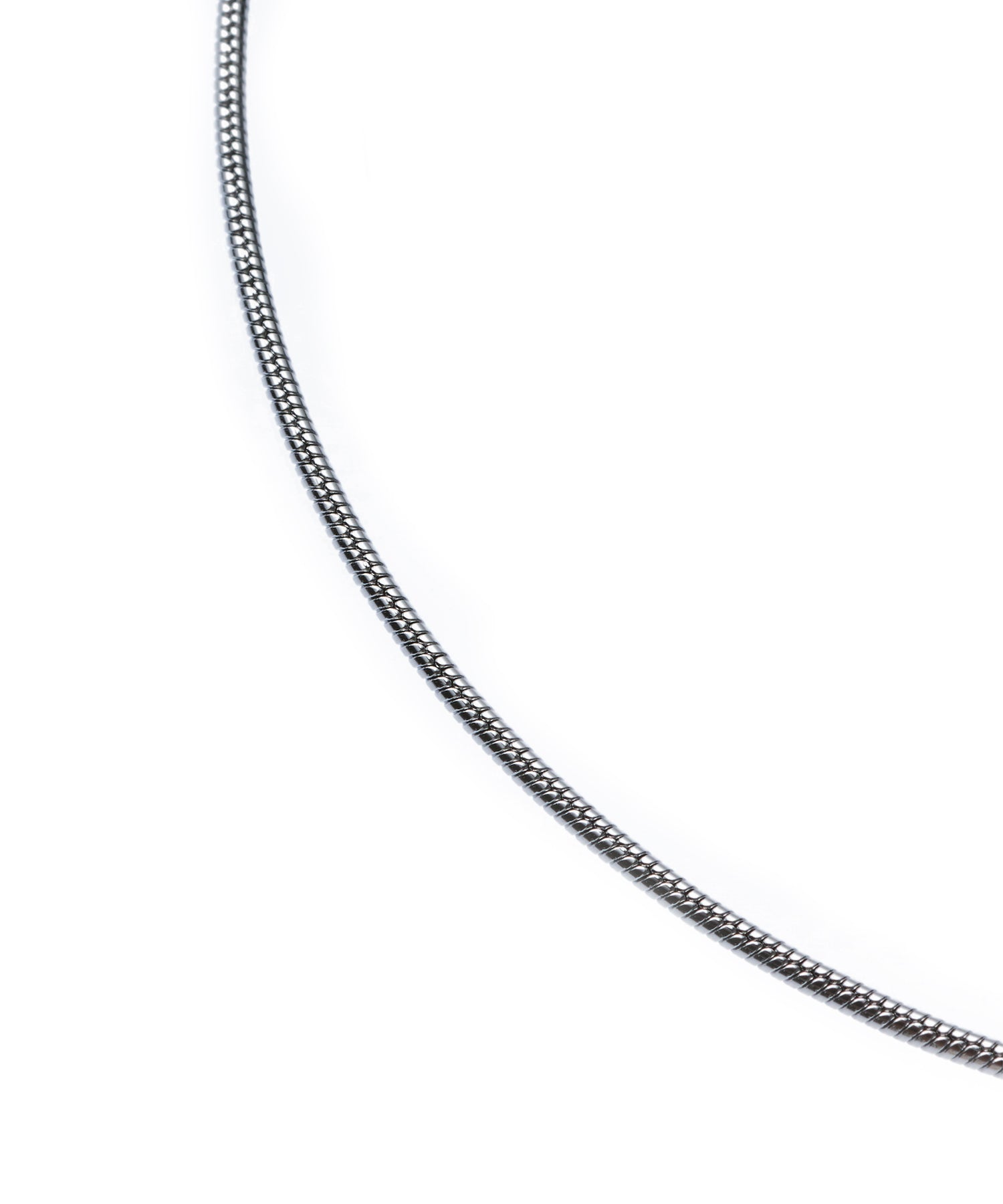 [Silver] 1mm snake chain necklace/34cm