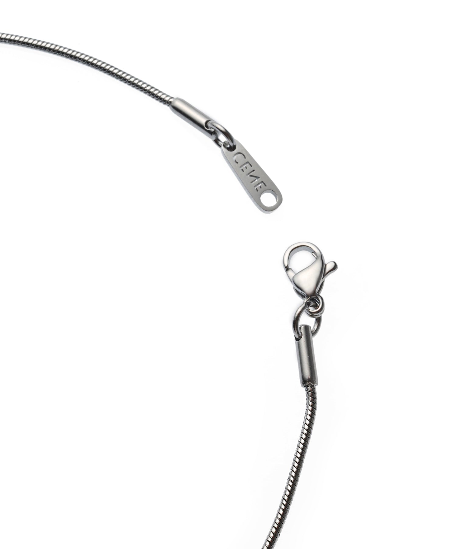 [Silver] 1mm snake chain necklace/34cm