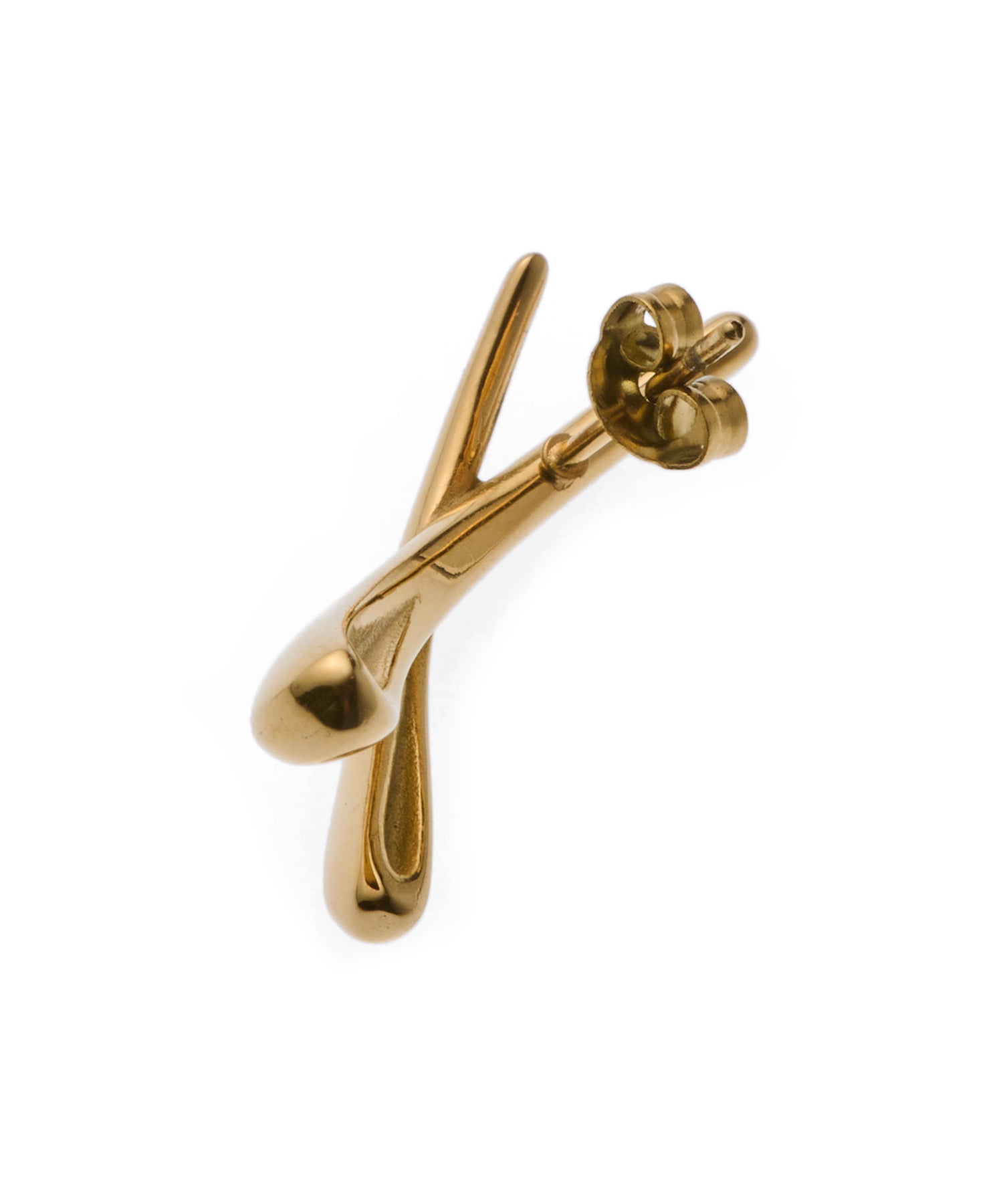 [Gold] Asymmetrical Cross Earrings