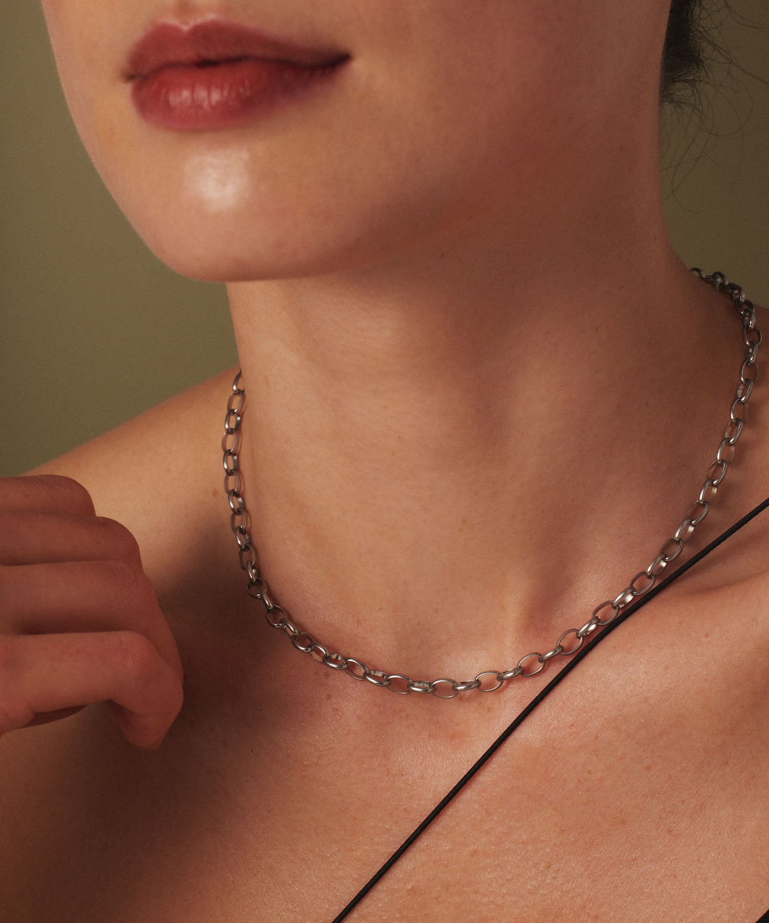 [Silver] Ring Chain Necklace