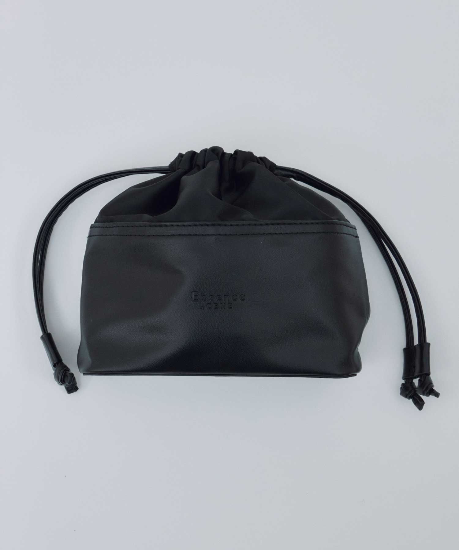 【展示会商品(10月下旬発送予定)】[ブラック]ノットギャザーポーチ