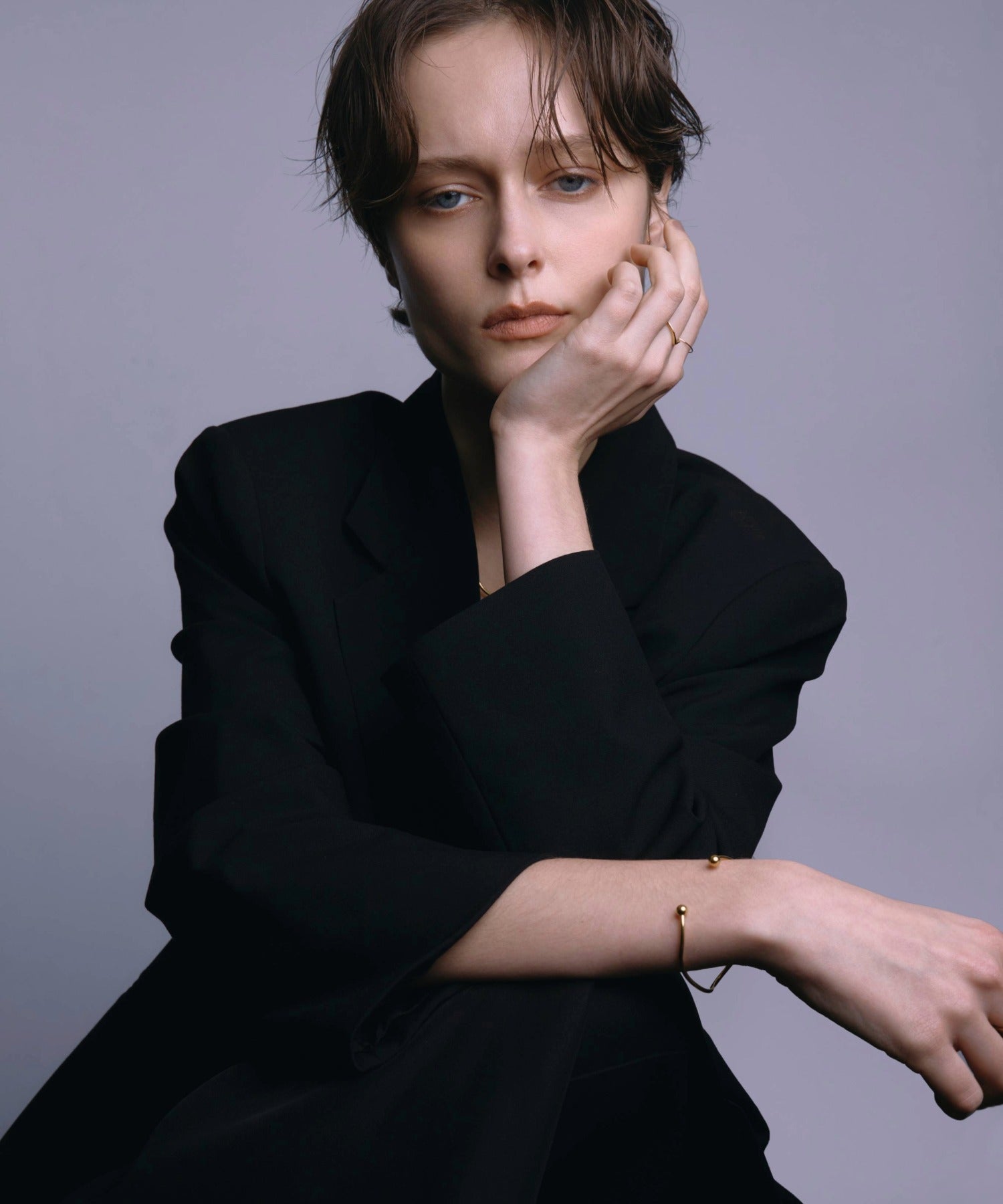 [展覽產品（預定四月底出貨）][金色] 流線手鐲