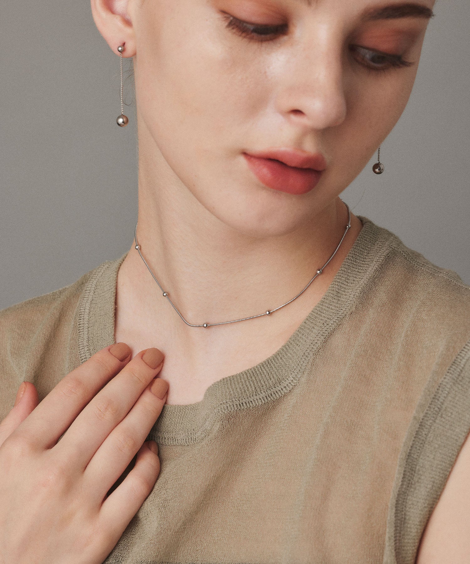 [Silver] Dotball Necklace