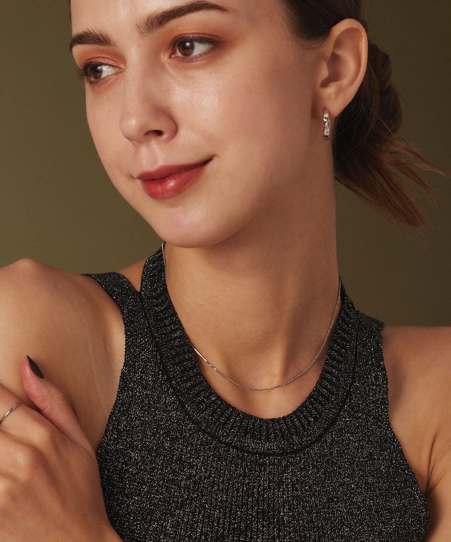 [Silver] Shave Earrings