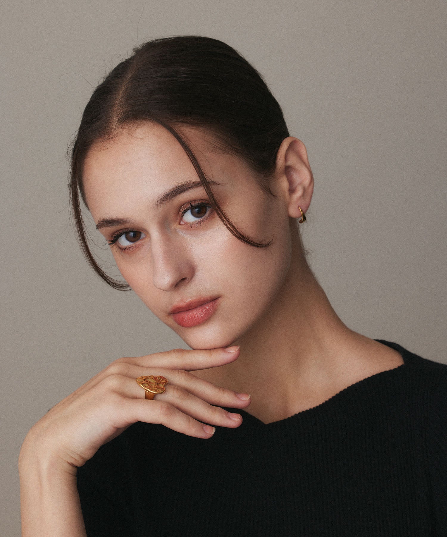 [Gold] Flat Icicle Earrings
