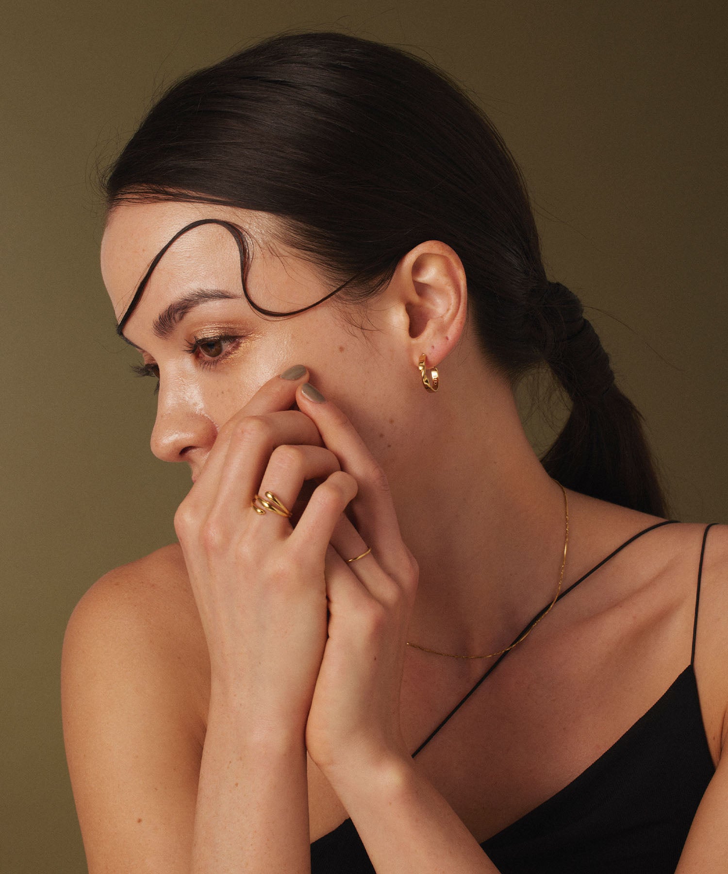 ゴールド]シェイブピアス