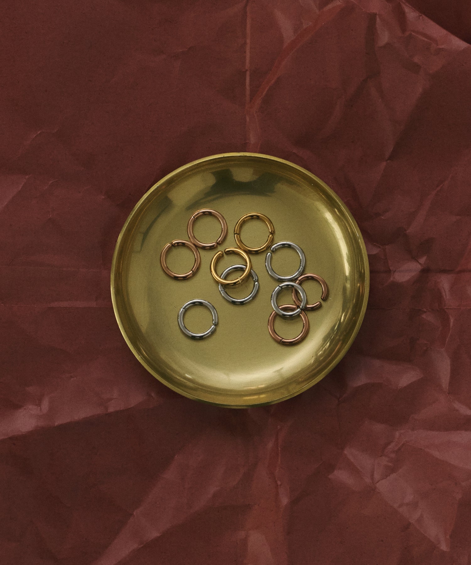 [Pink Gold] One-touch loop earrings (small)