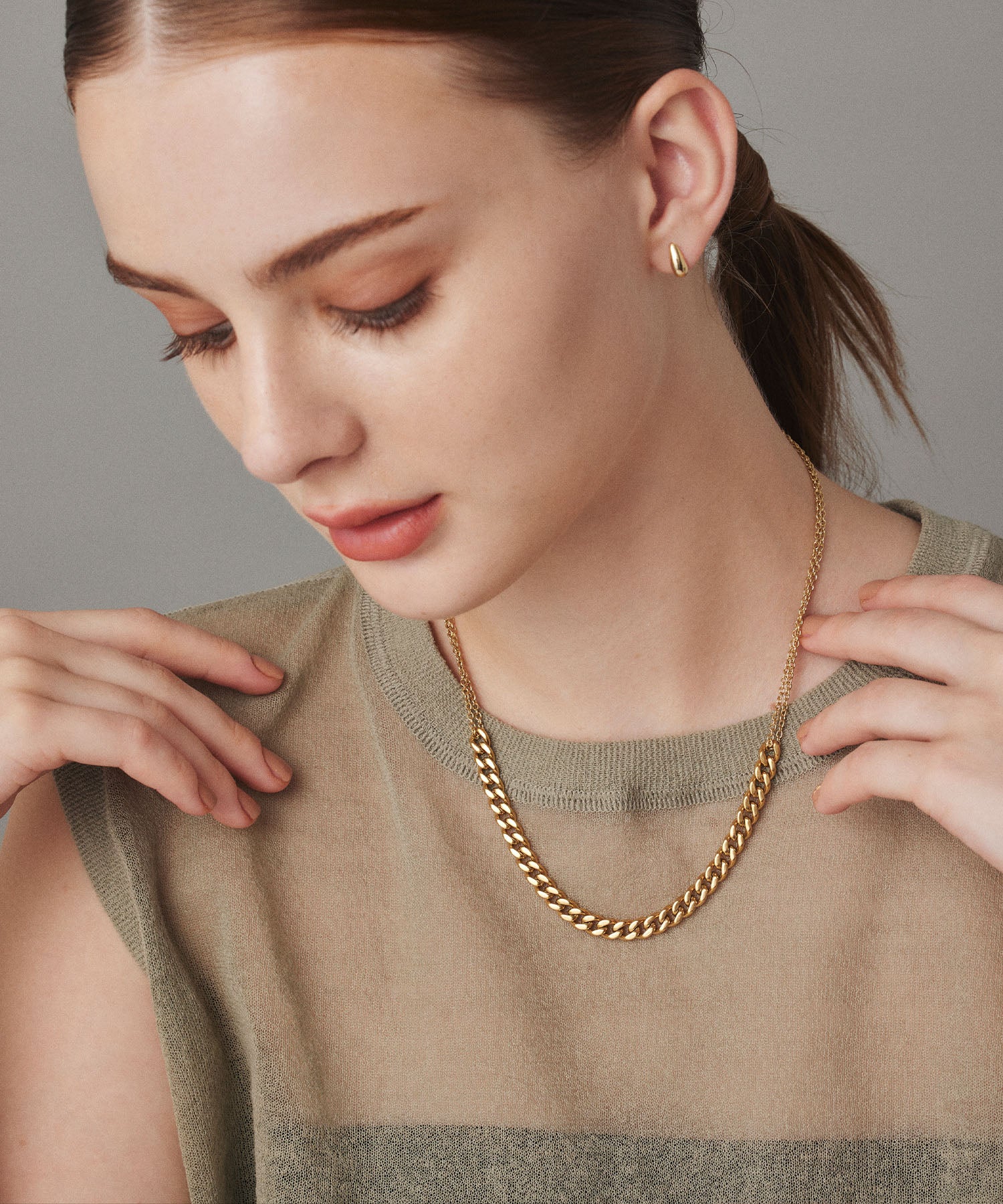 [Gold] Double Chain Necklace