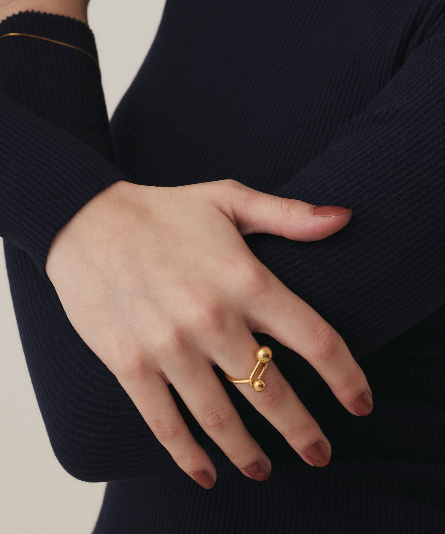 [Gold] Ball Hook Ring