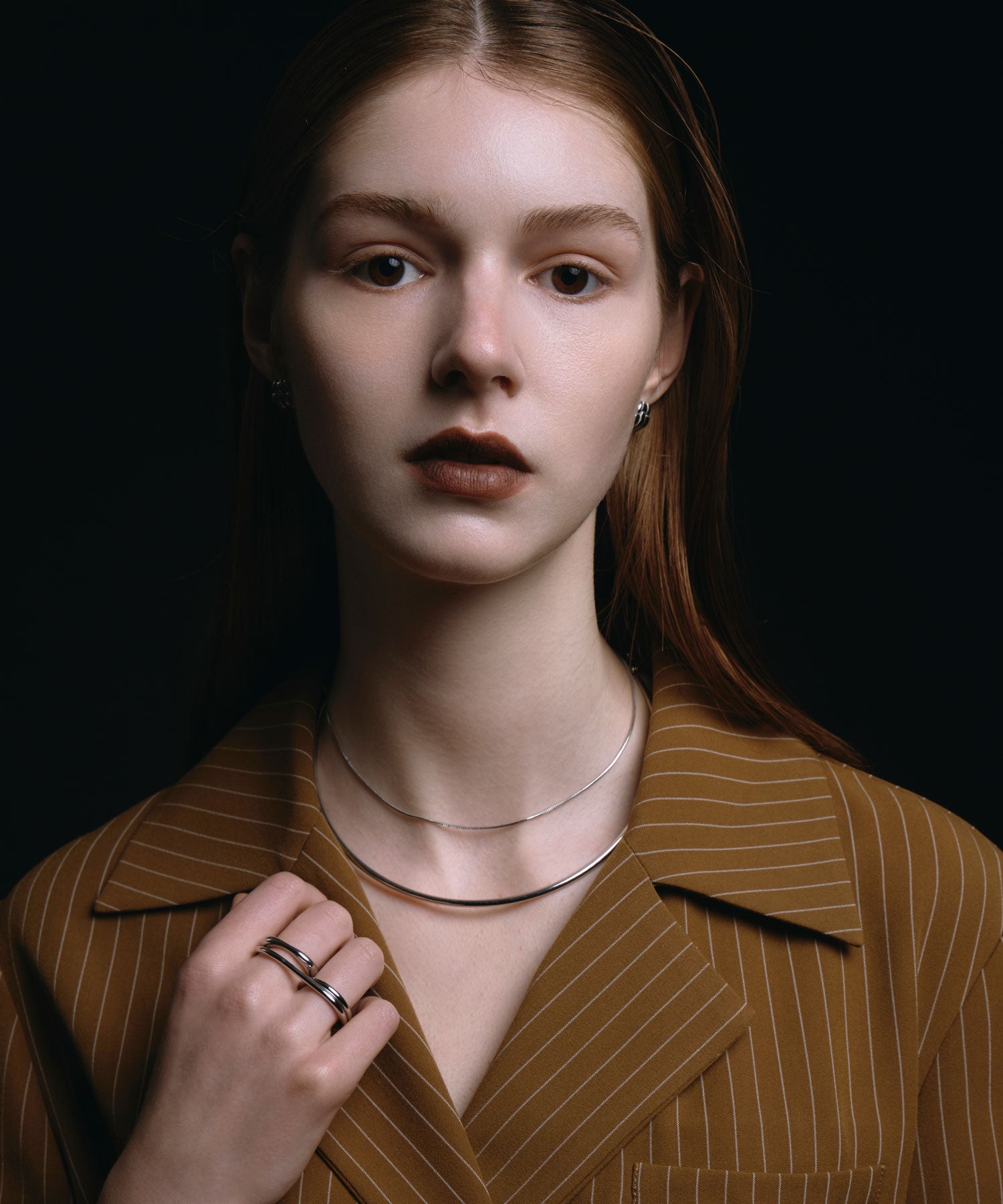 [Silver] 2way choker necklace