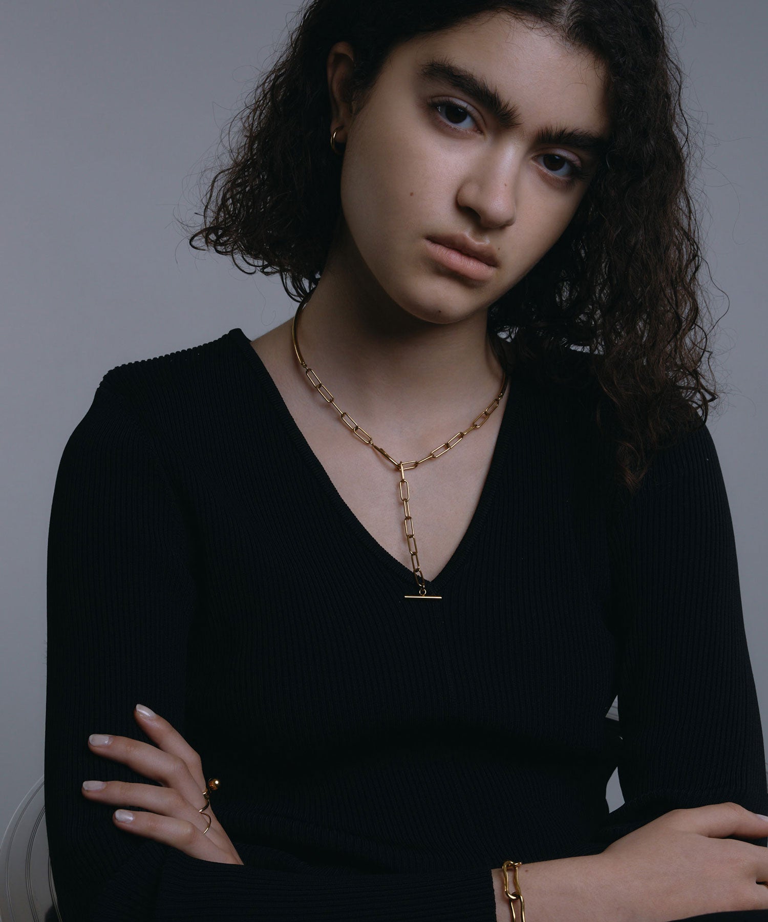 [ゴールド]2wayチョーカーネックレス