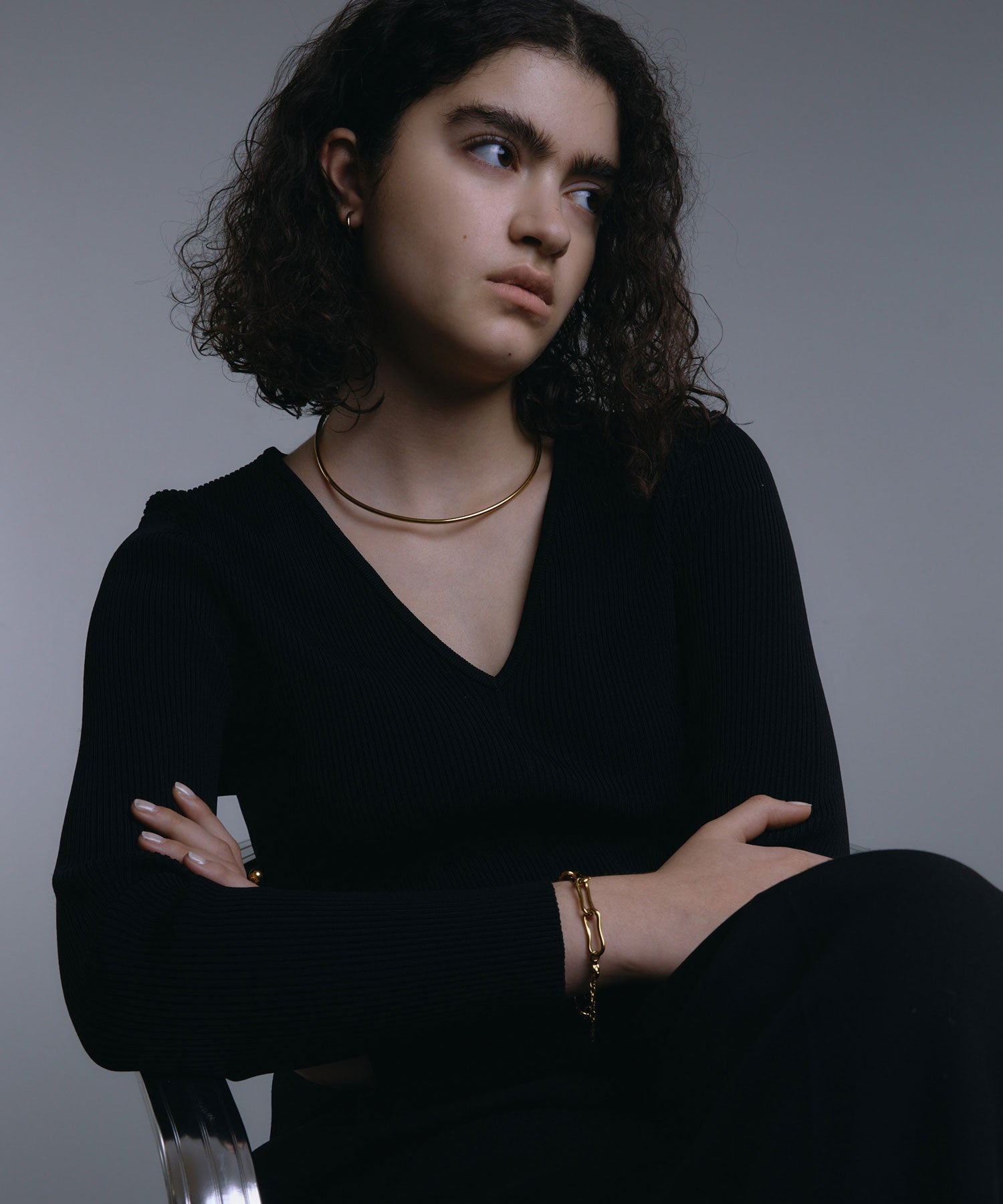 [ゴールド]2wayチョーカーネックレス