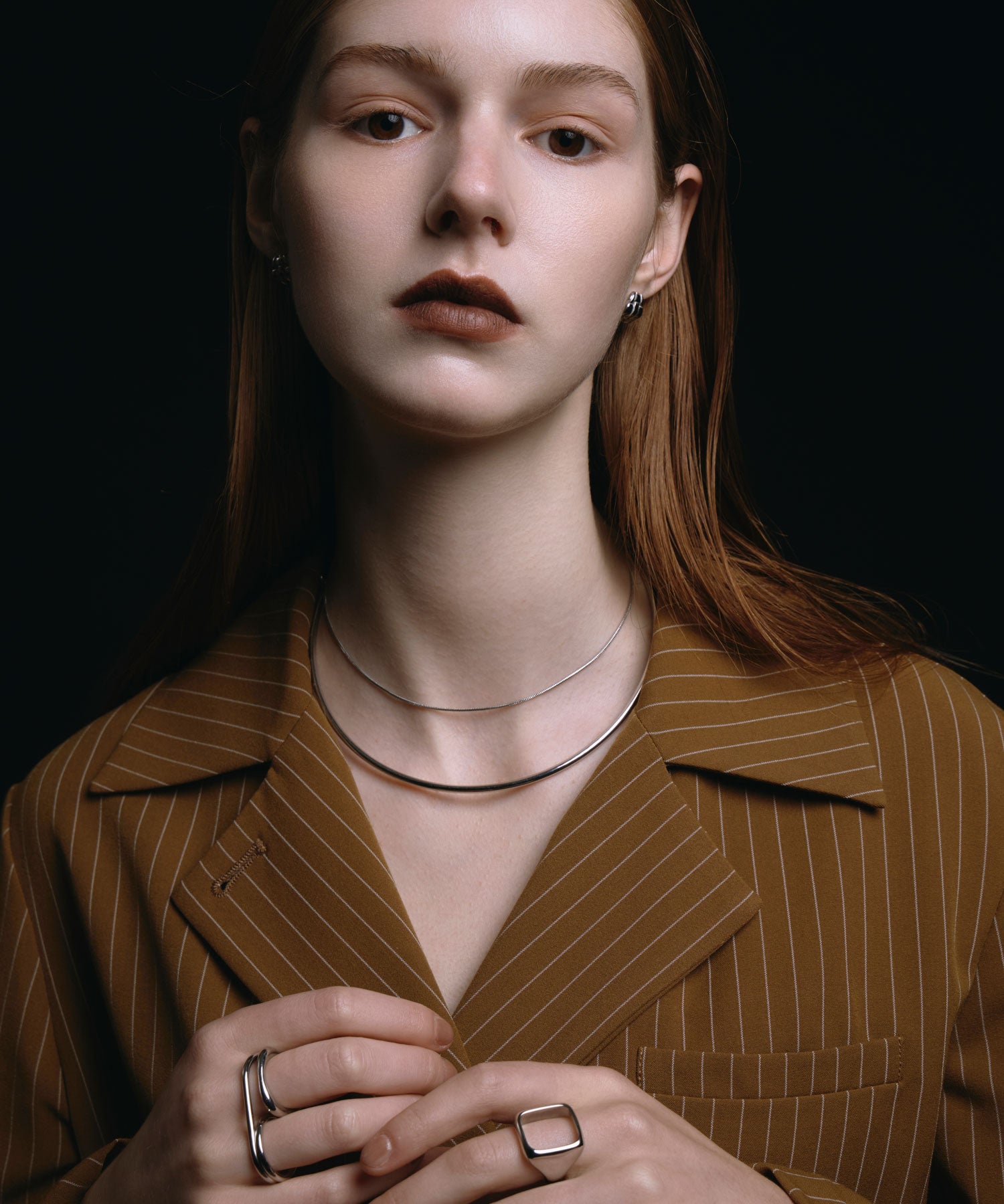 [Silver] 2way choker necklace