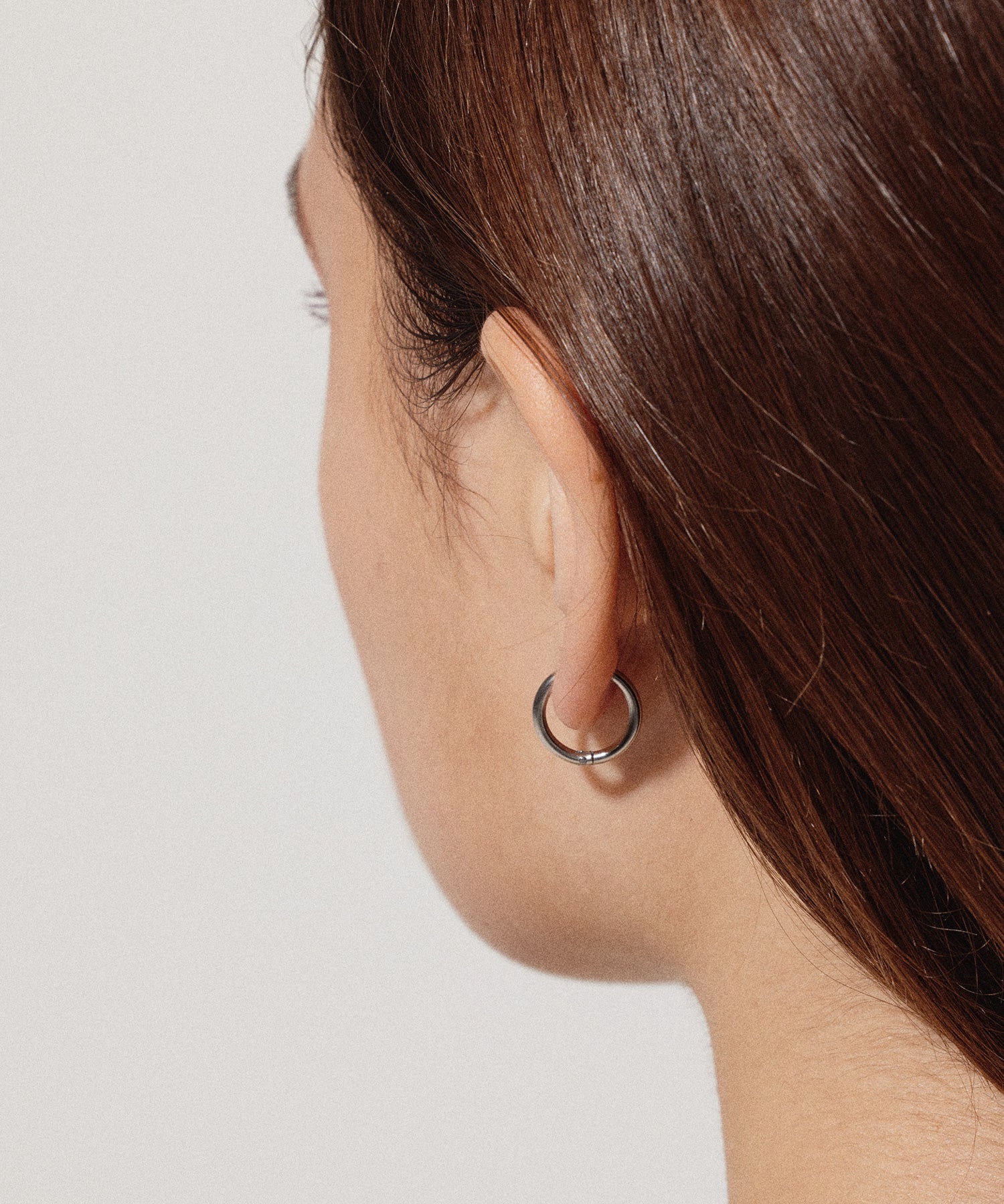 [シルバー]ワンタッチループピアス16mm