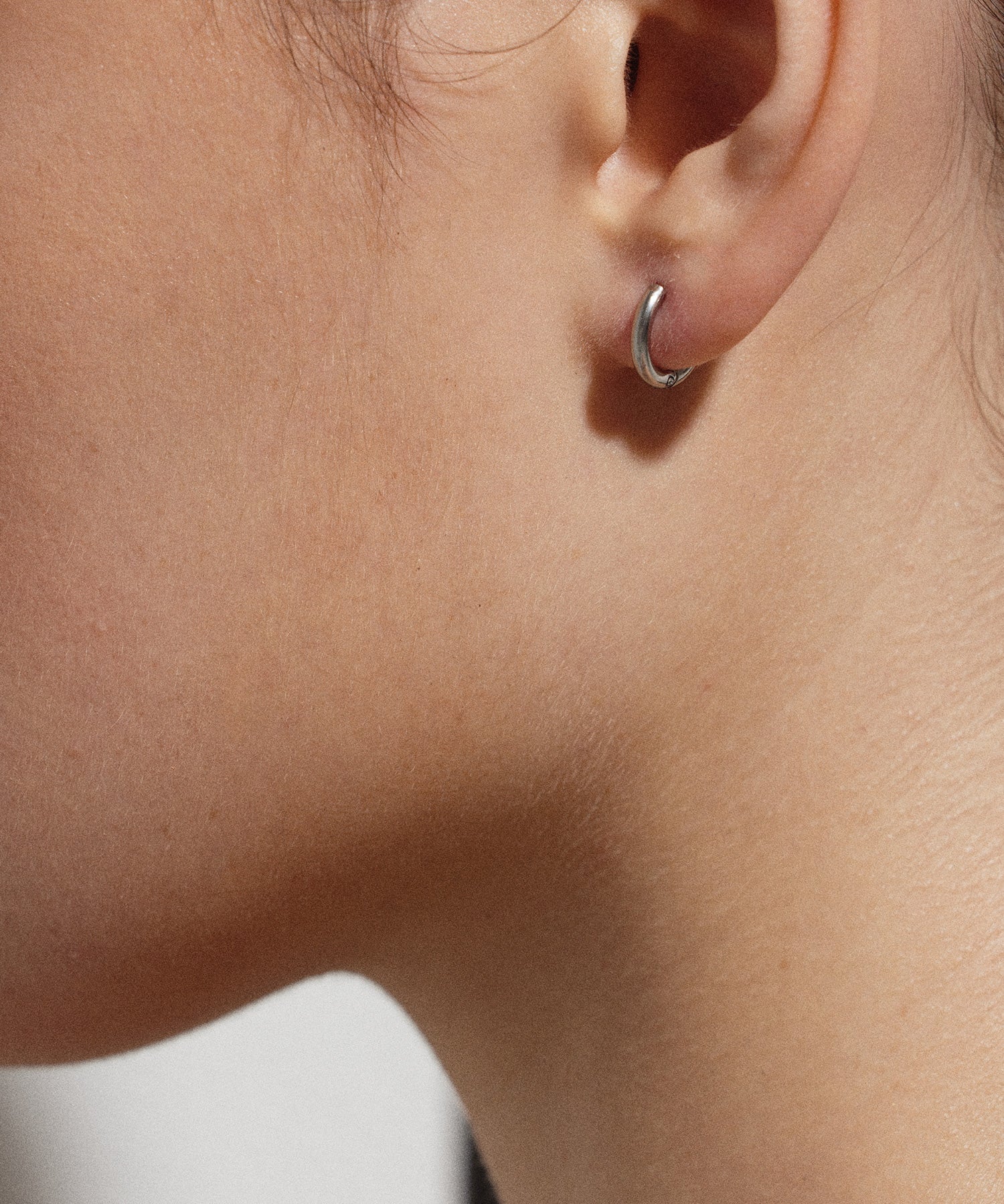 [シルバー]ワンタッチループピアス12mm