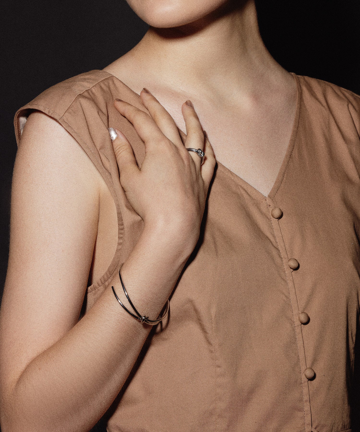 [Silver] Knot Slim Ring