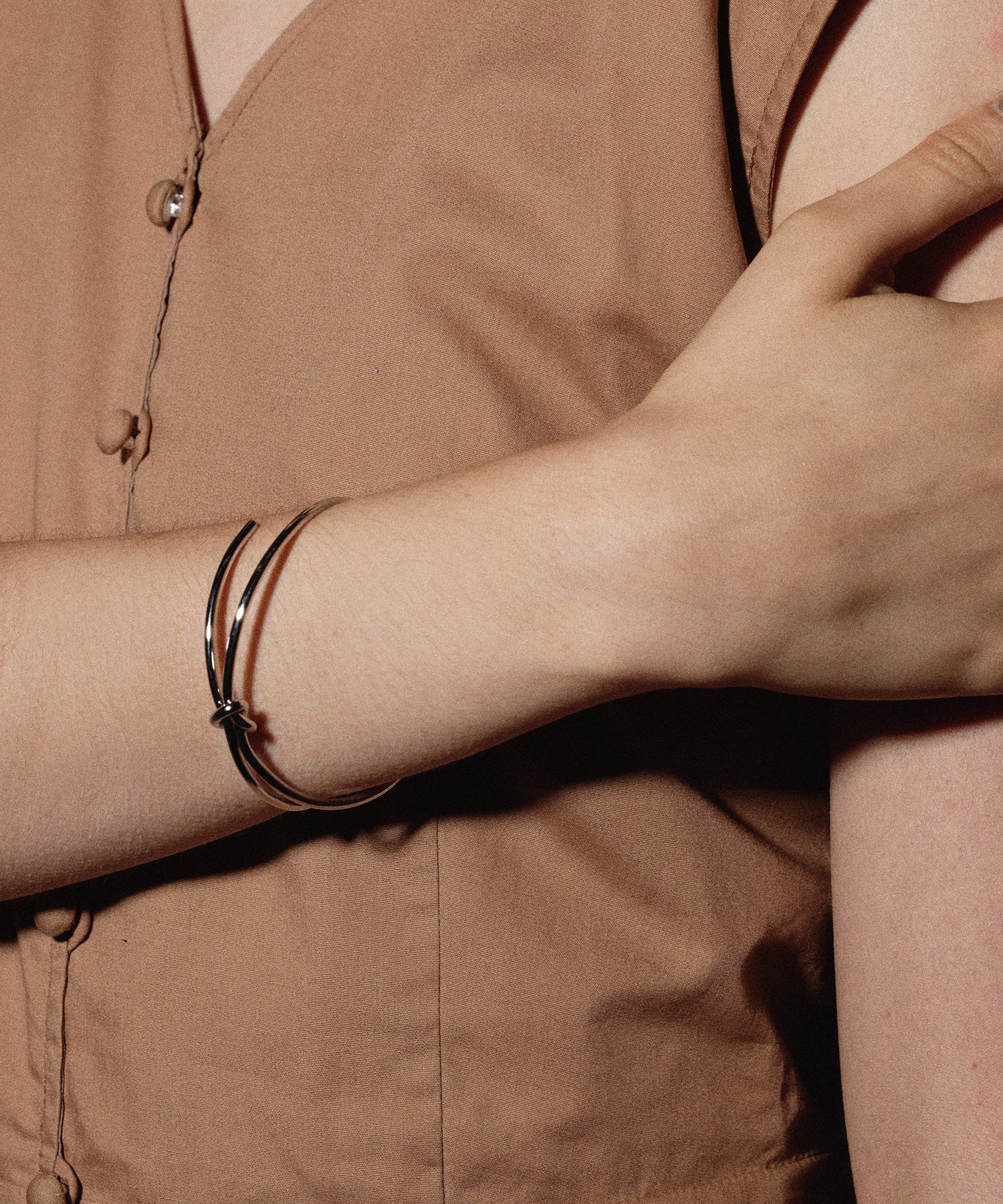 [Silver] Knot Double Bracelet