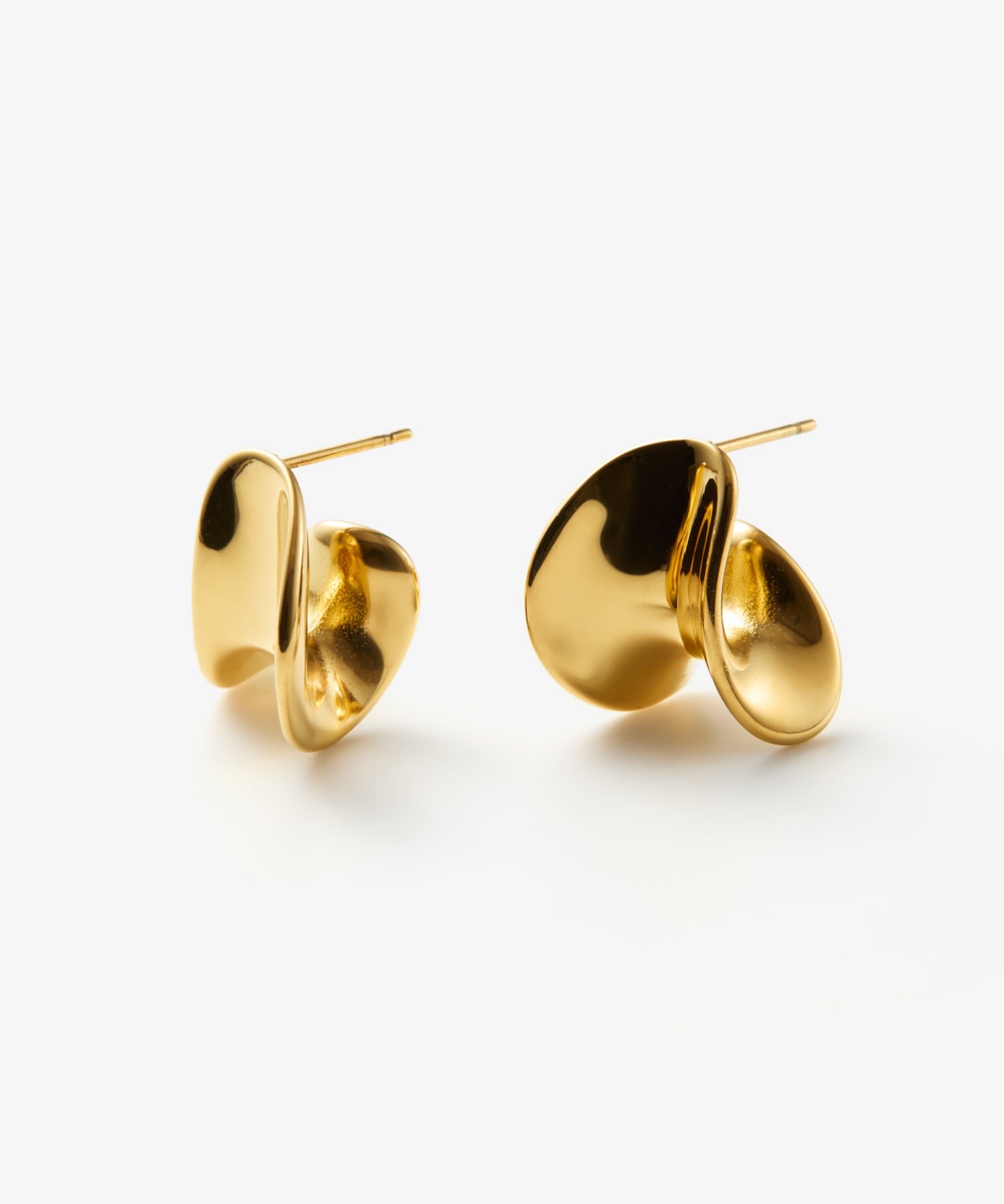 【関税込み】Numbering ゴールド #8101 ピアス ゴールド]アシンメトリーカーブピアス – CENE