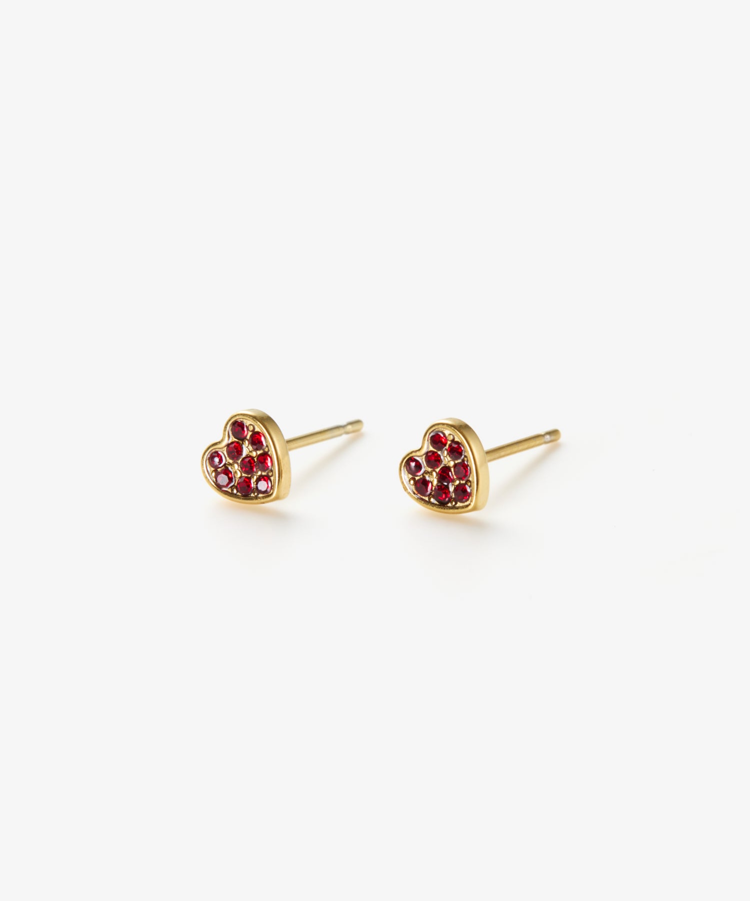 [レッド]ジルコニアハートピアス
