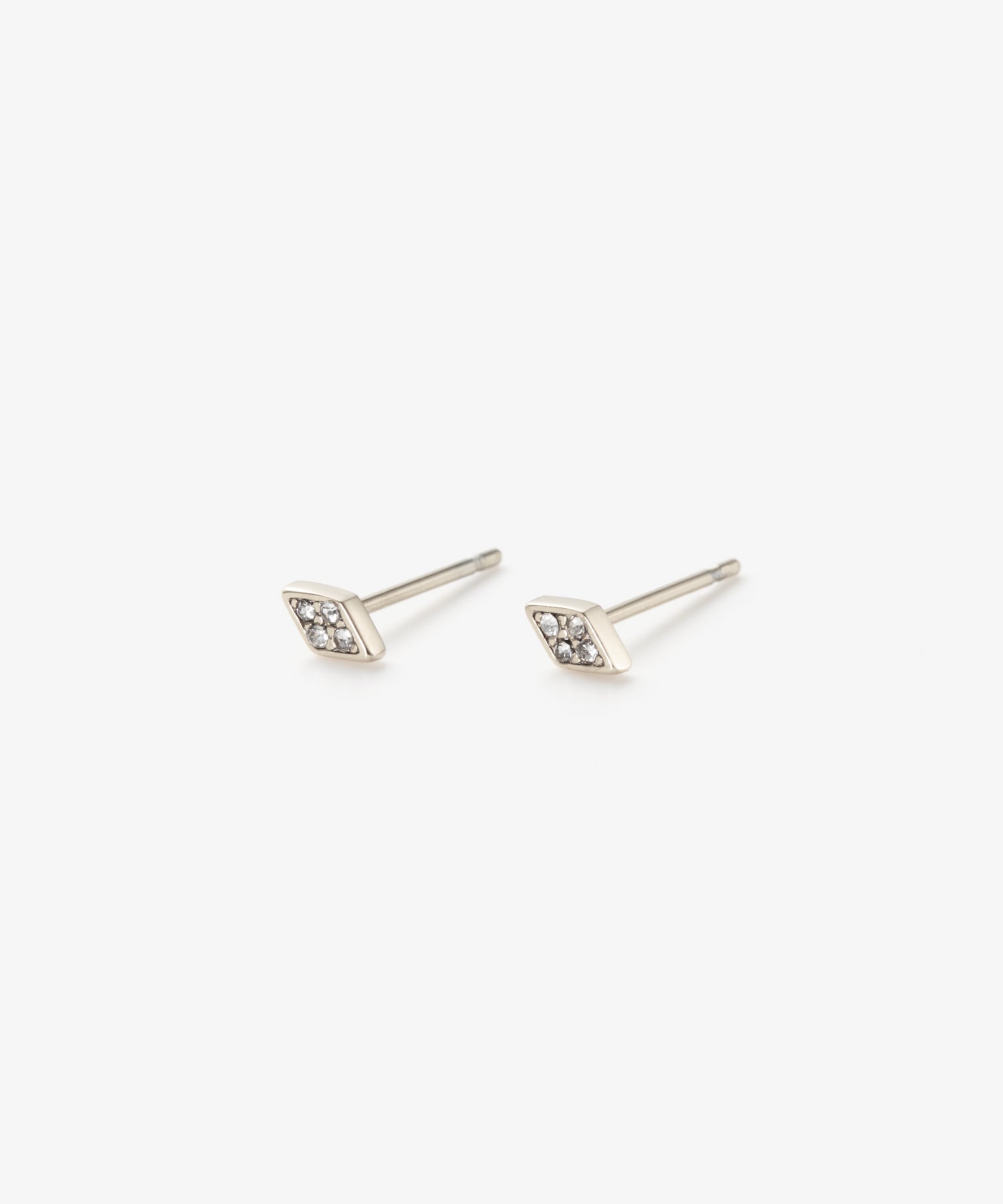 [Silver] Zirconia Frame Earrings