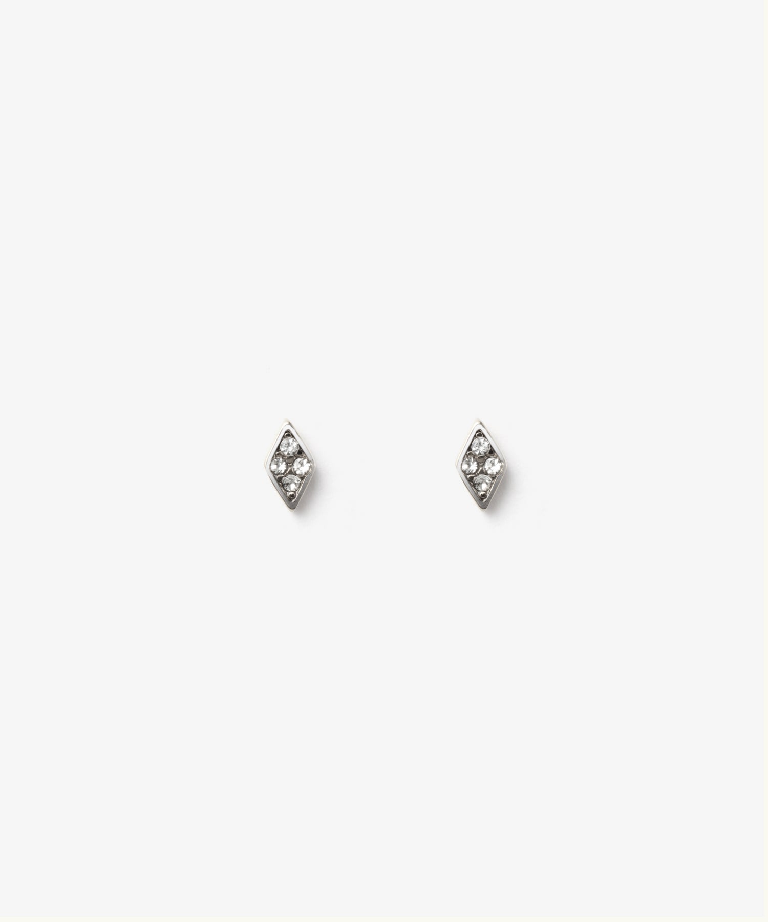 [Silver] Zirconia Frame Earrings