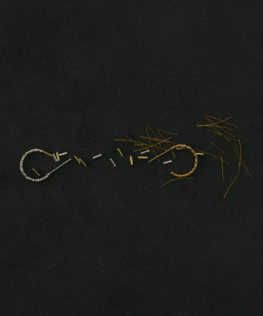[Gold] Shining Hoop Earrings