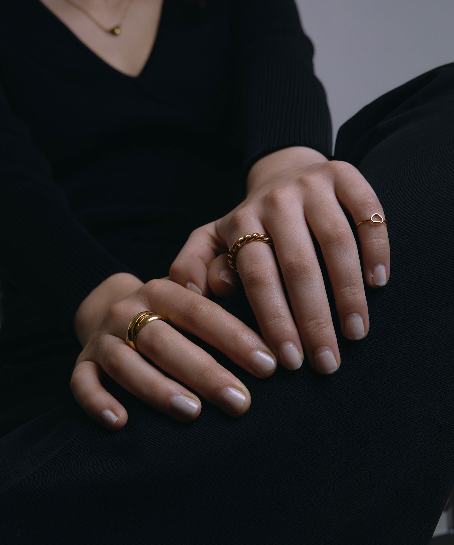 [Gold] Heart Pinky Ring