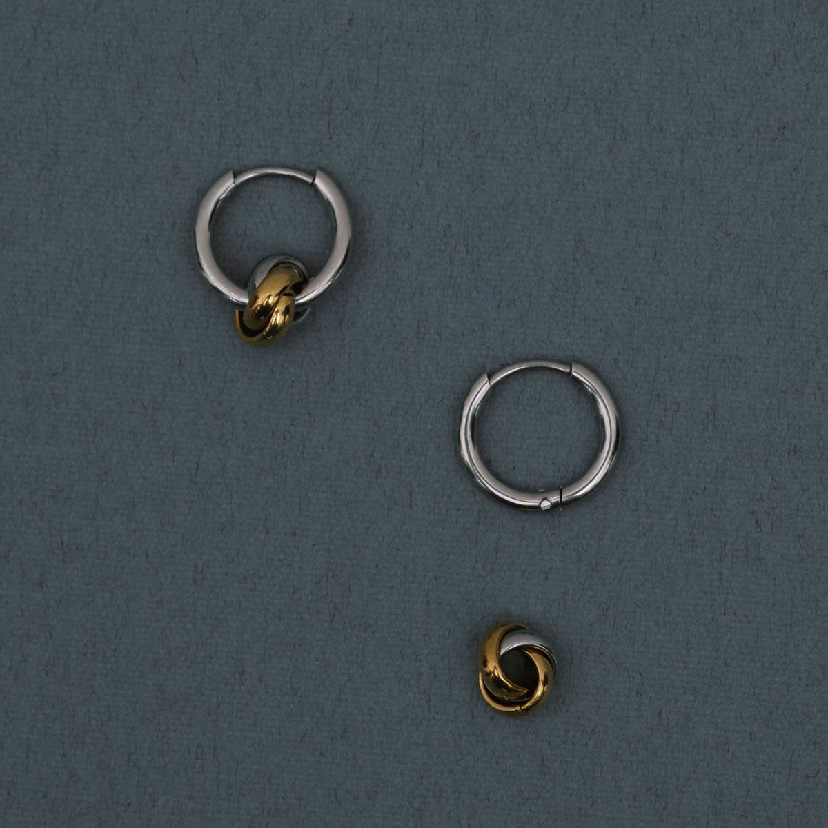 ミックス]スパイラルミニフープピアス