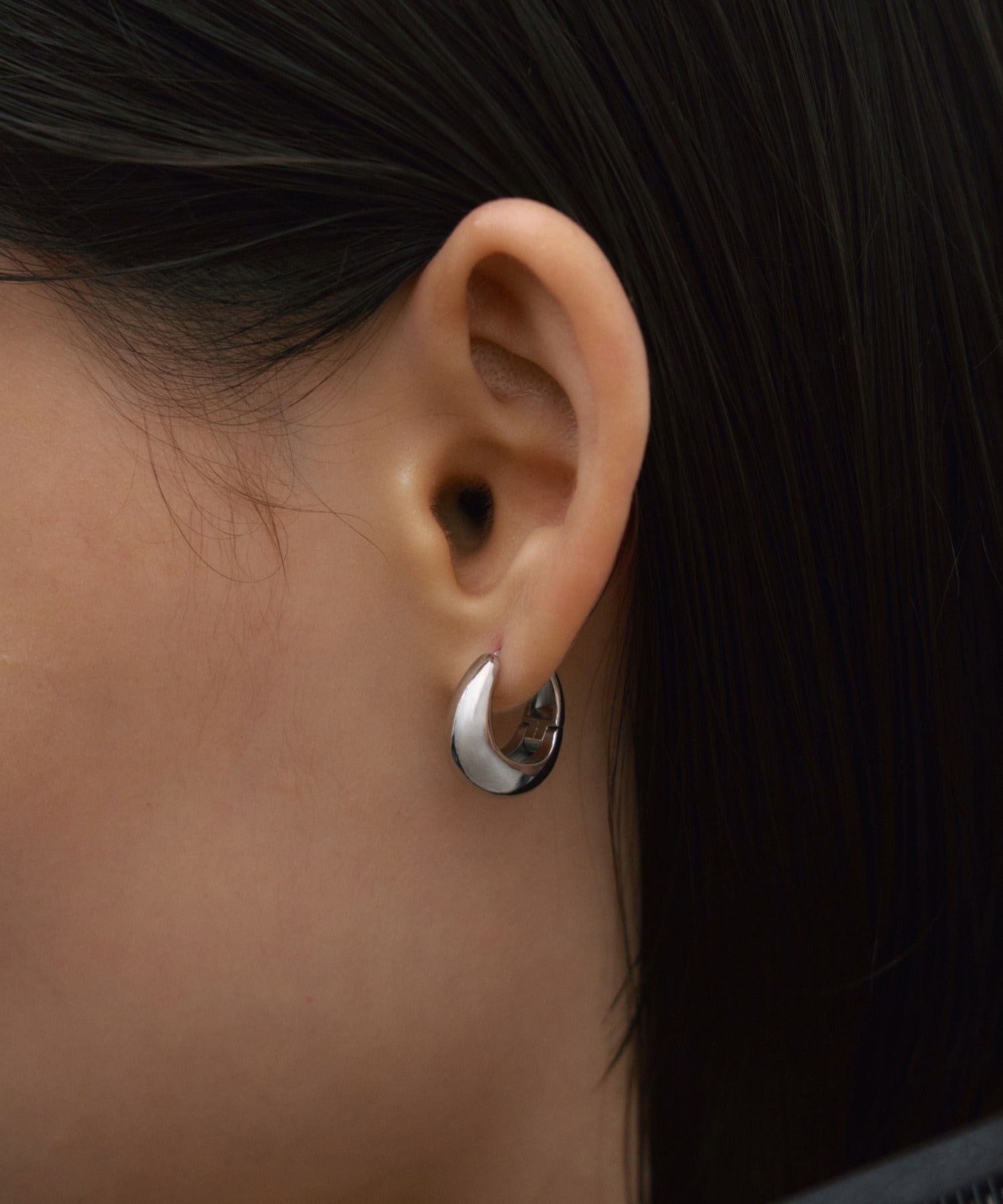 シルバー]ドロップレットピアス